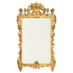 Rococo Style Greek Key Motif Giltwood Framed Mirror