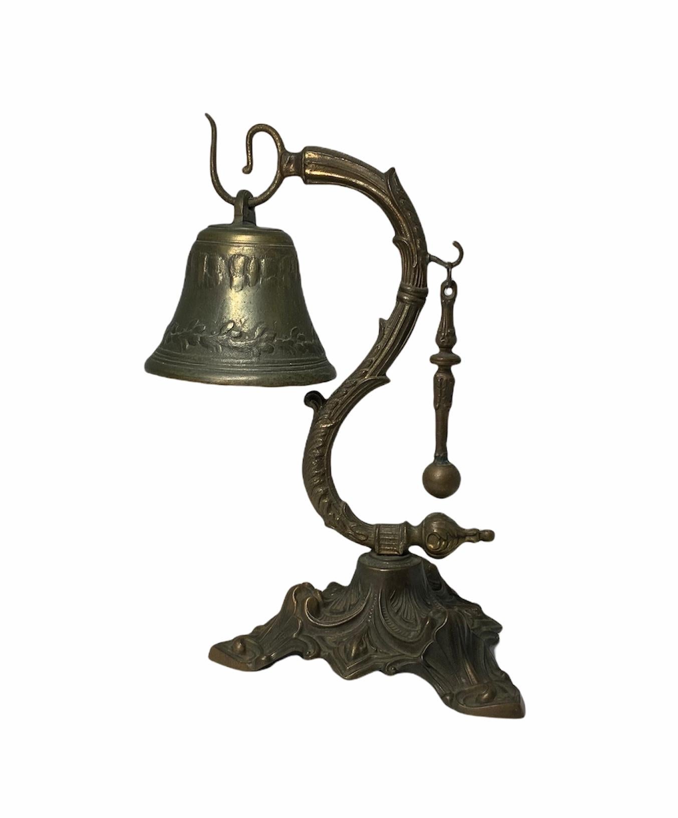 Rococo Style Heavy White Metal Call Bell For Sale 3