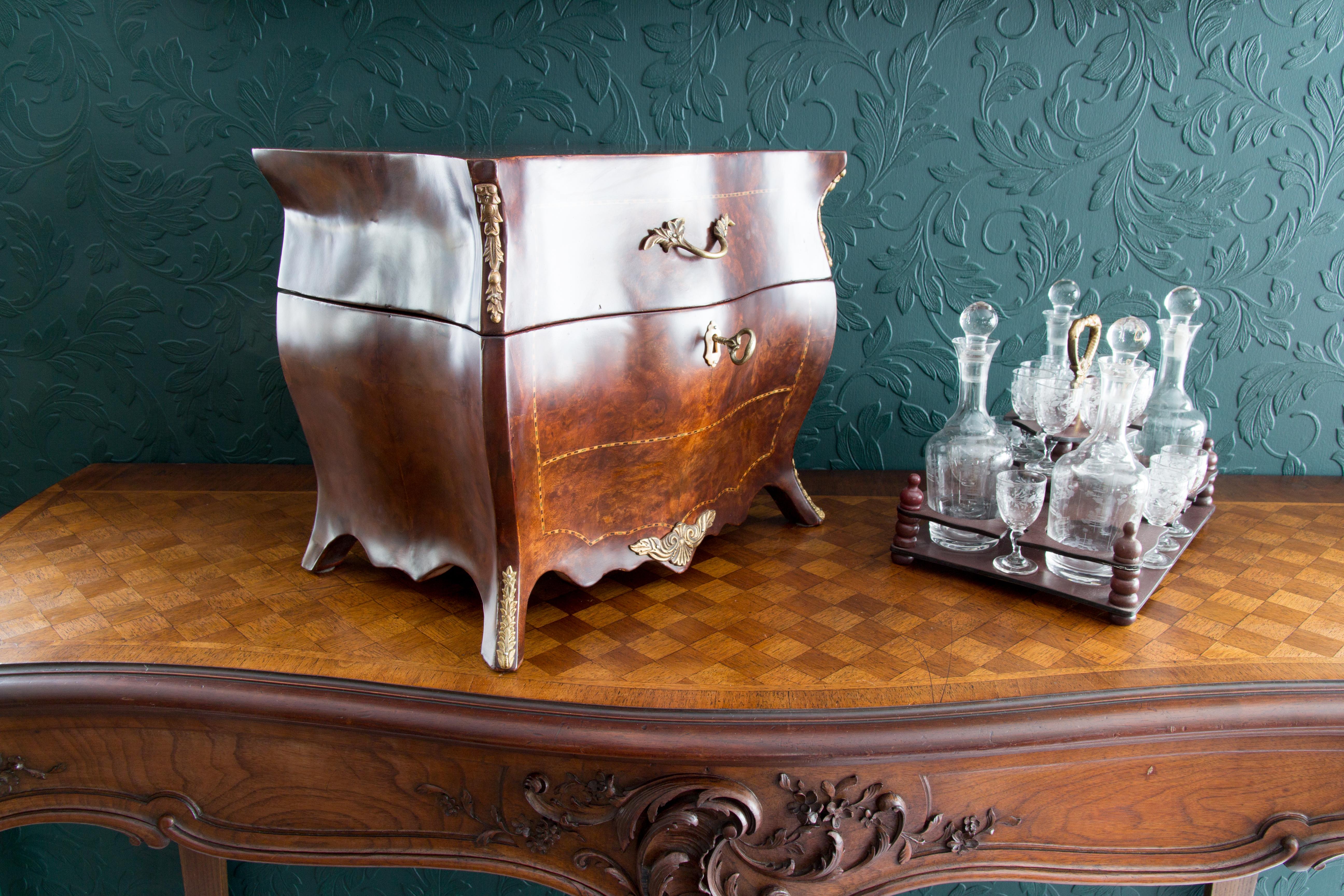 Rococo Style Liquor Bar Tantalus Liquor Cabinet with Bronze Mounts 7