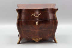 Rococo Style Liquor Bar Tantalus Liquor Cabinet with Bronze Mounts, 1920s