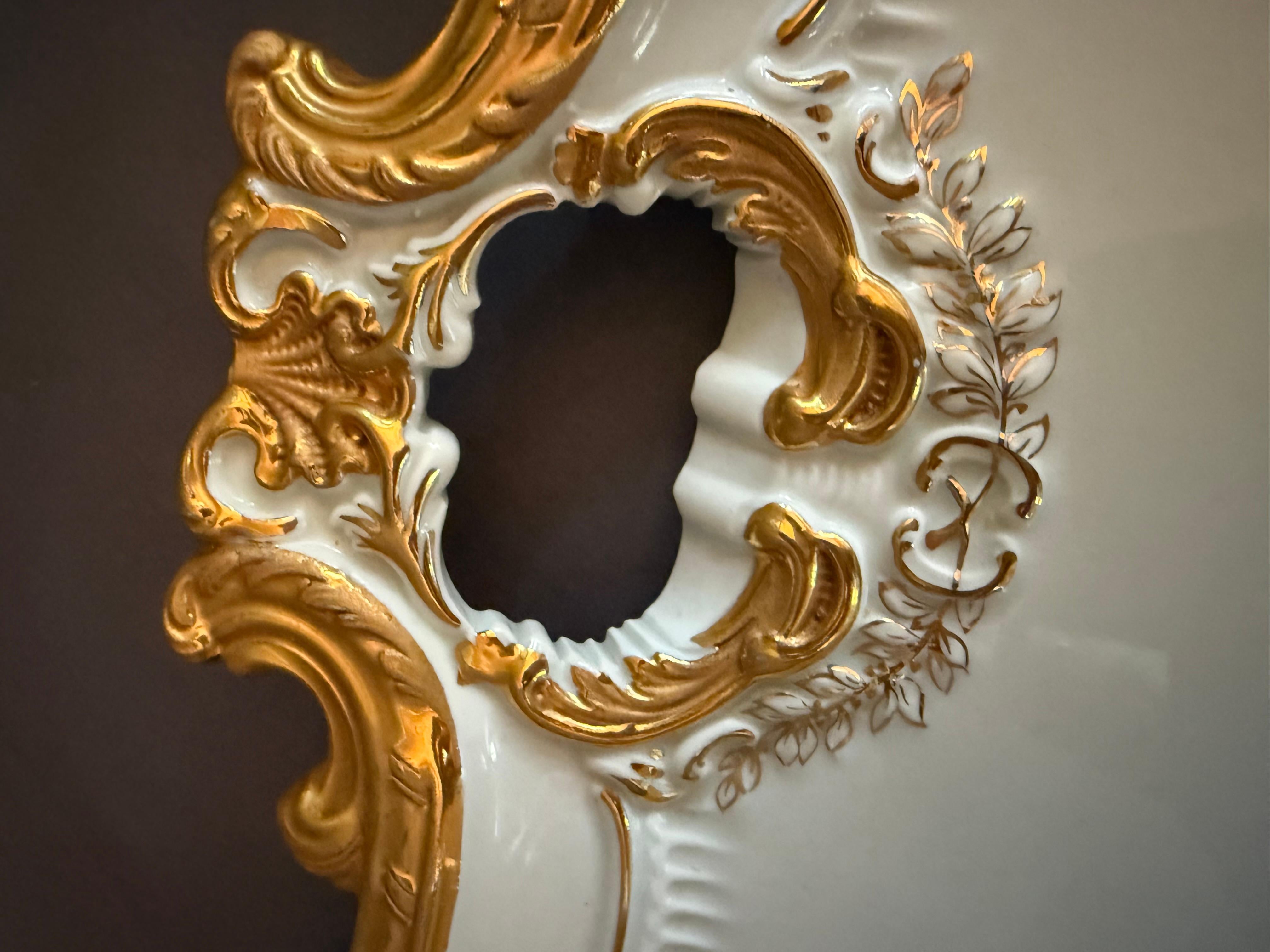 Rococo style Meissen Large Tray/Plate Germany 1934-1945 4