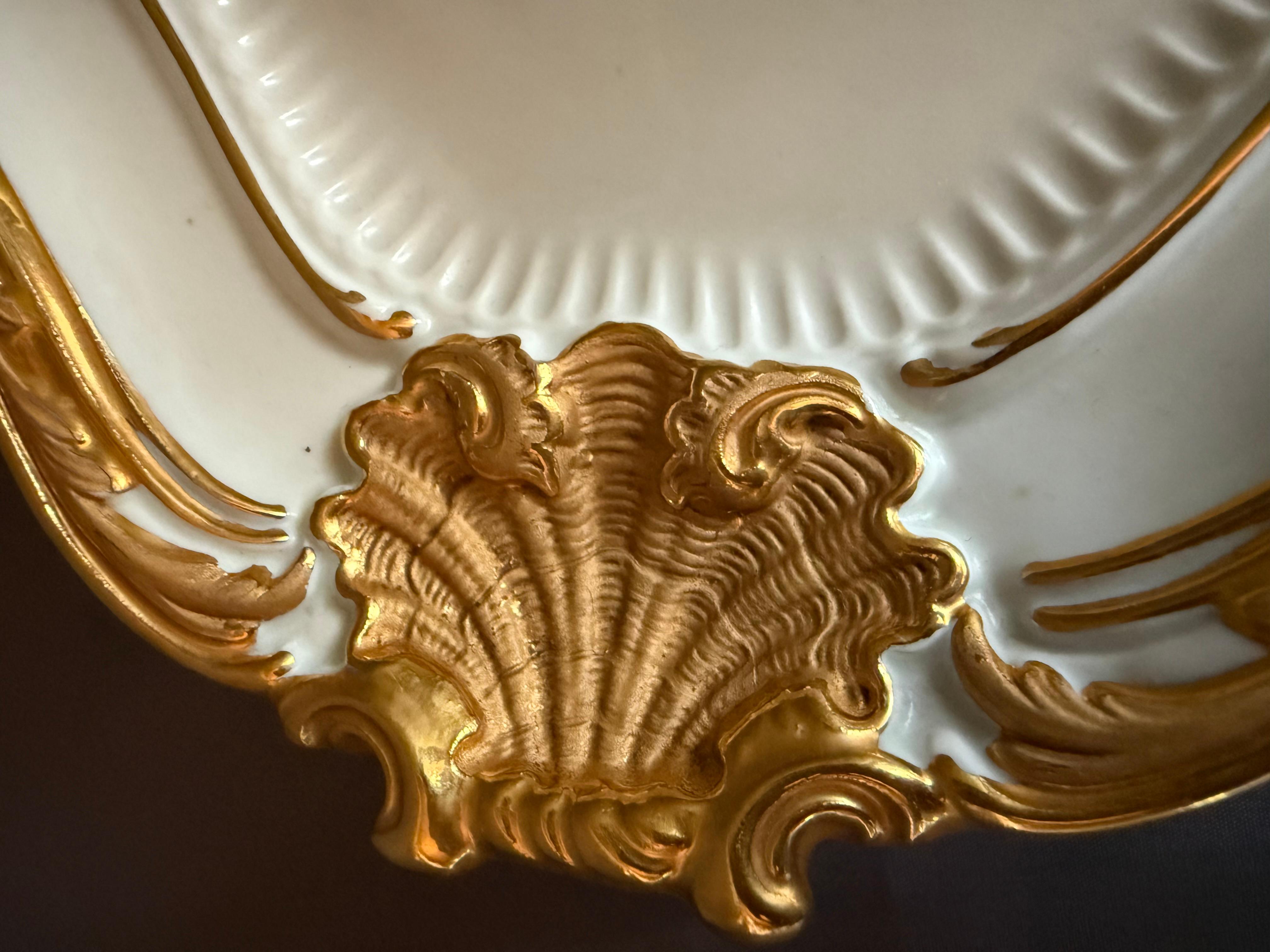 Rococo style Meissen Large Tray/Plate Germany 1934-1945 6