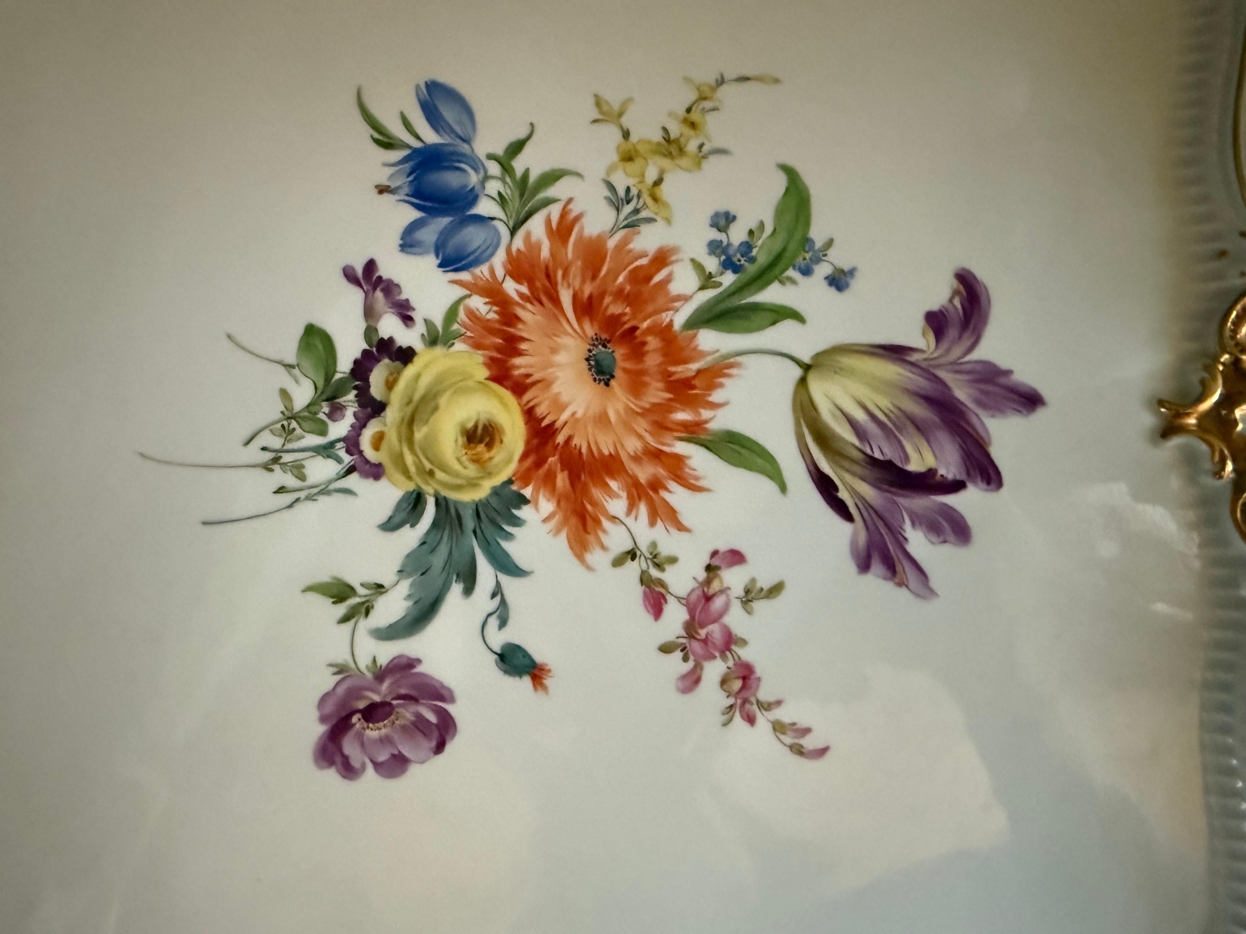 Rococo style Meissen Large Tray/Plate Germany 1934-1945 1
