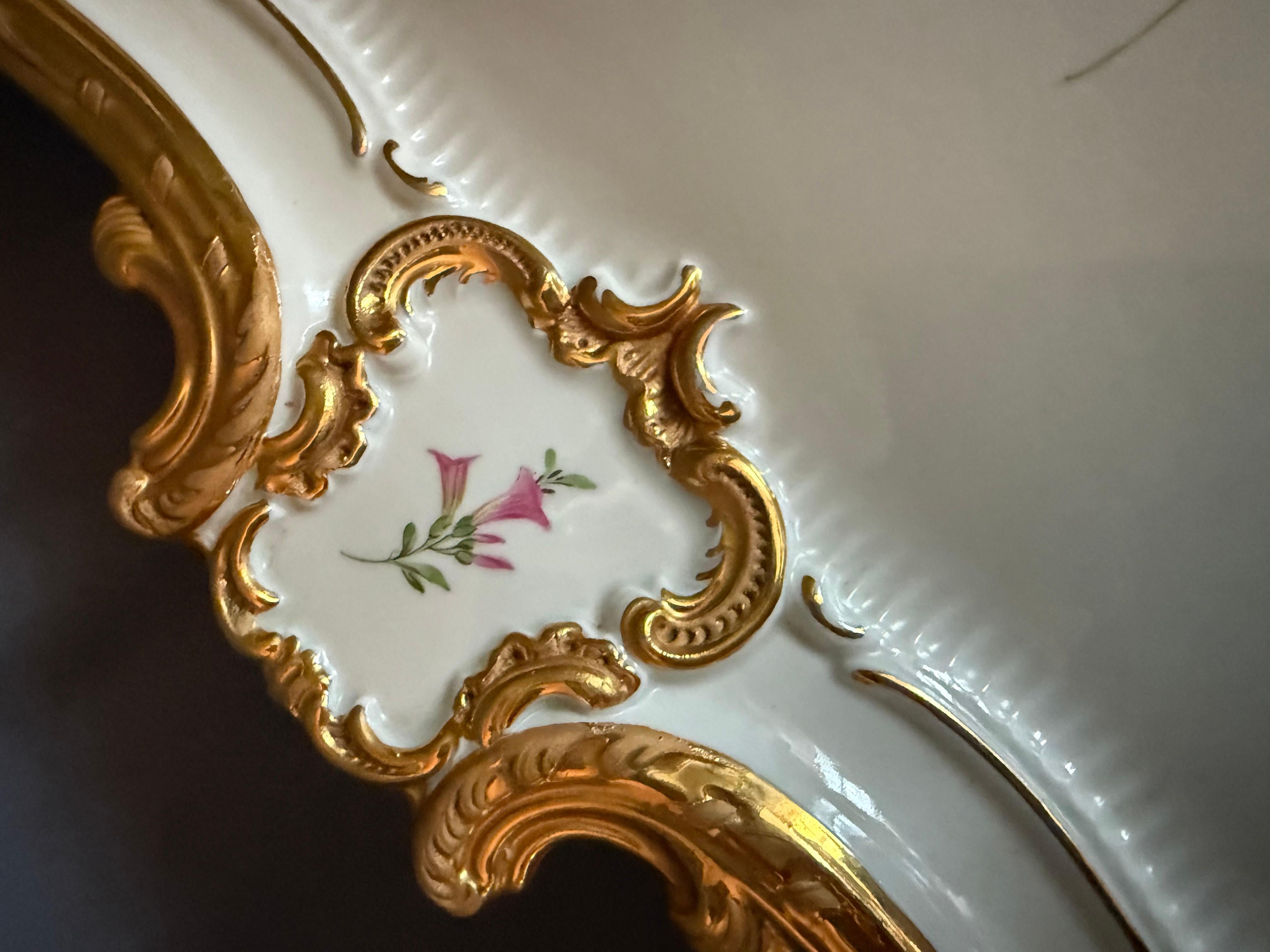 Rococo style Meissen Large Tray/Plate Germany 1934-1945 2