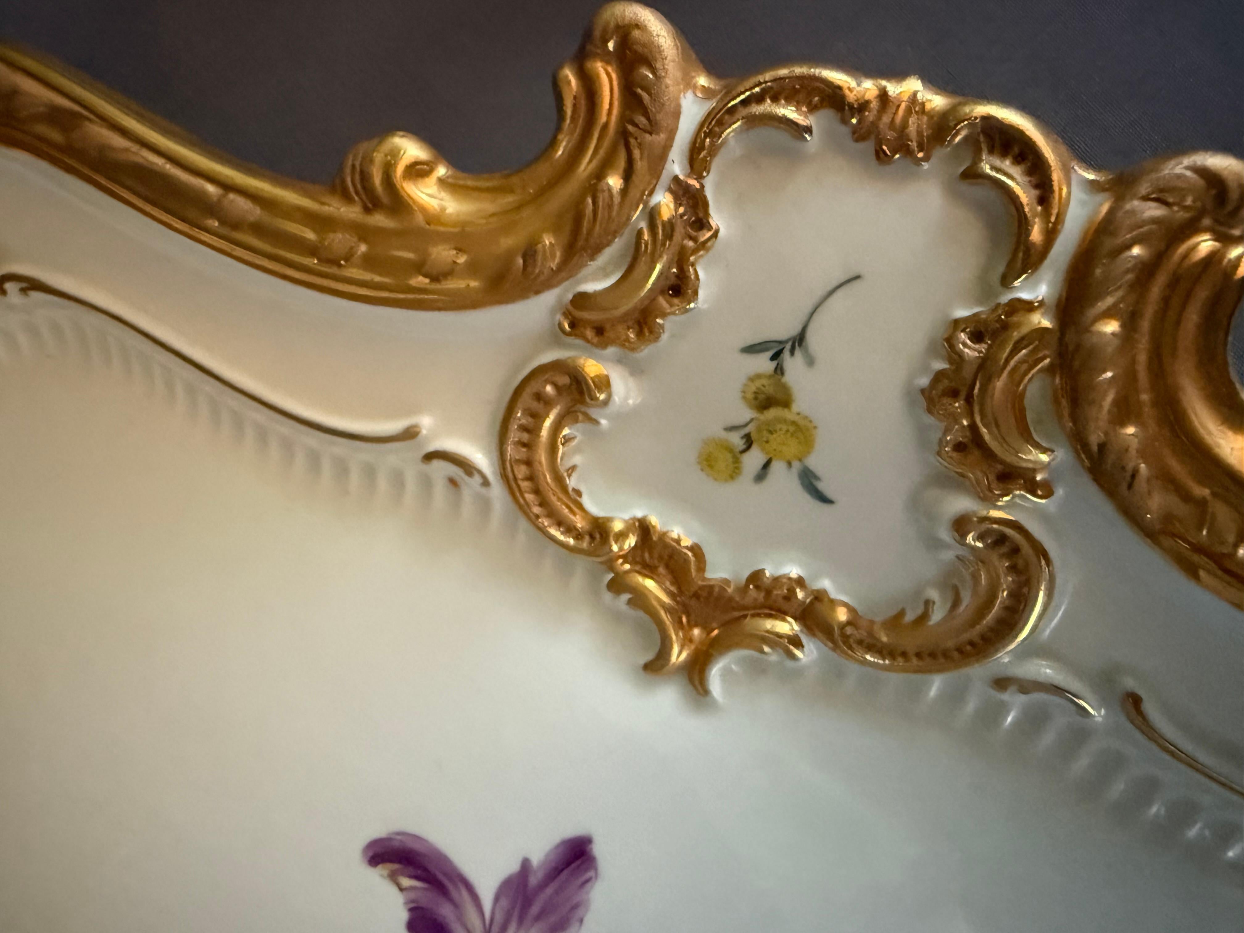 Rococo style Meissen Large Tray/Plate Germany 1934-1945 3