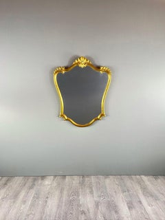 Rococo Style Wall Mirror, Giltwood Frame, Elegant Design, 20th Century