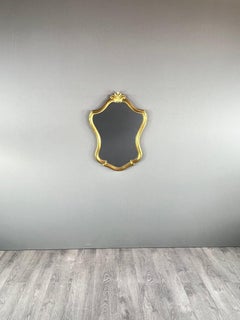 Rococo Style Wall Mirror with Giltwood Frame and Shell Motif