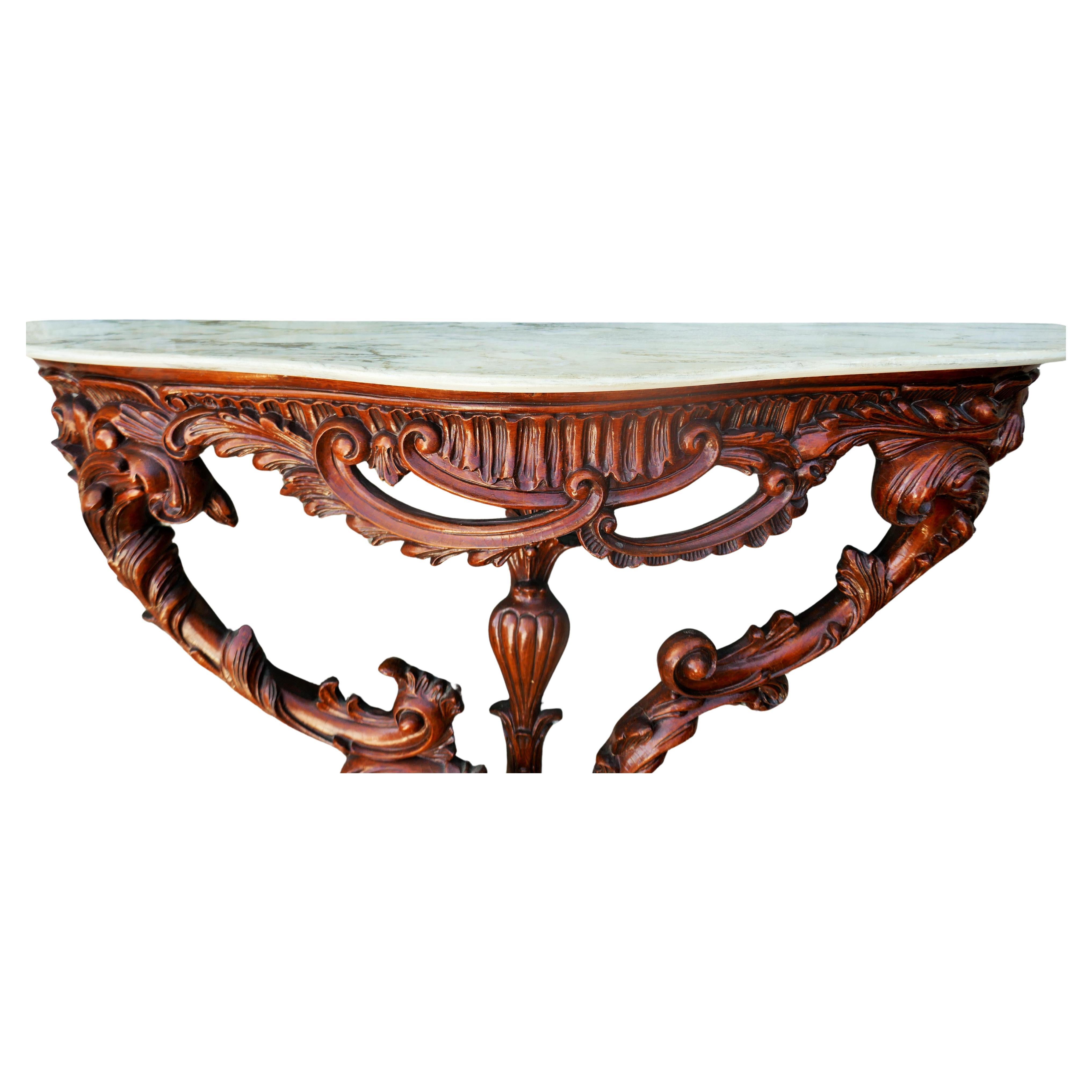 Miroir et console de style rococo en vente 5