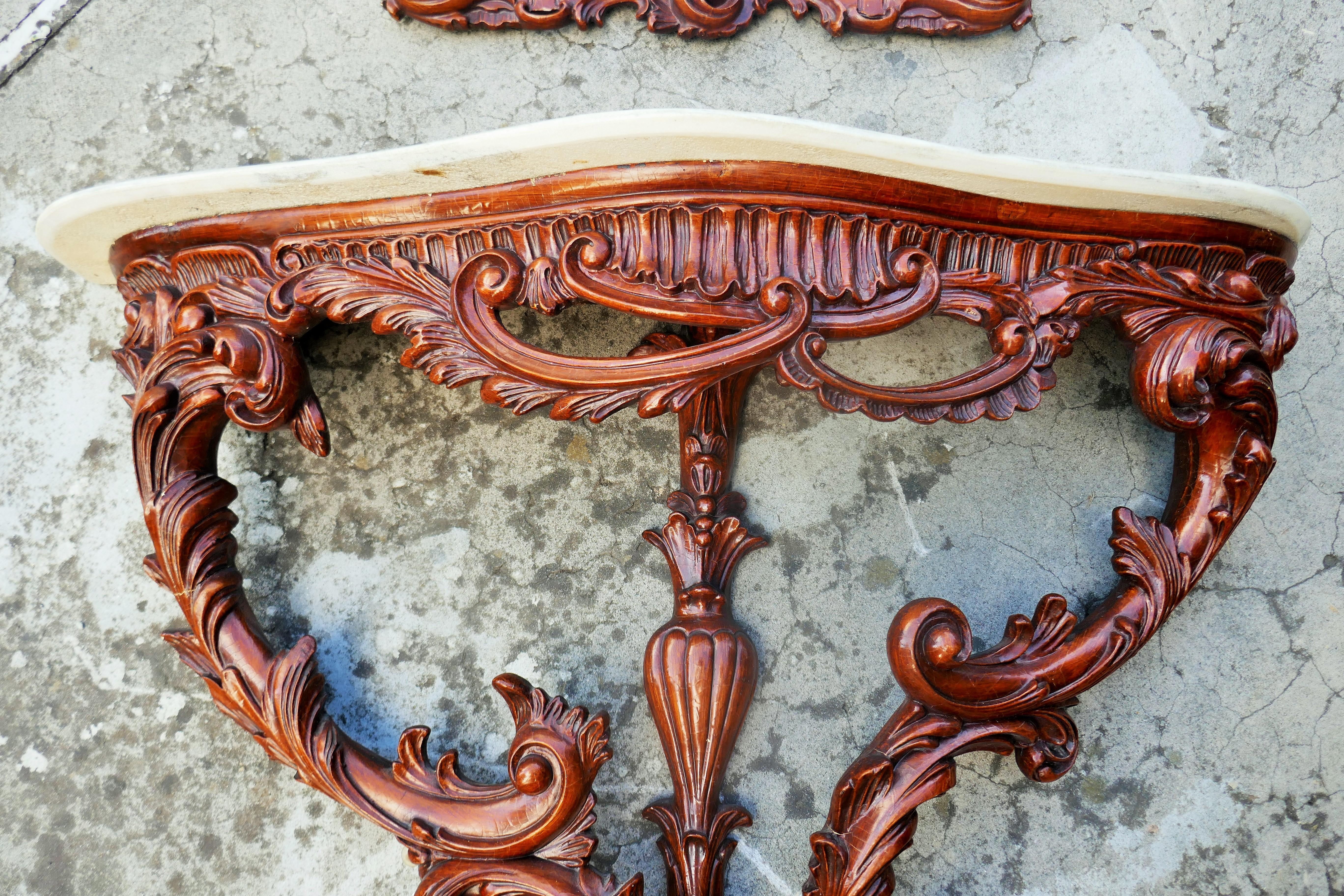 Miroir et console de style rococo en vente 8