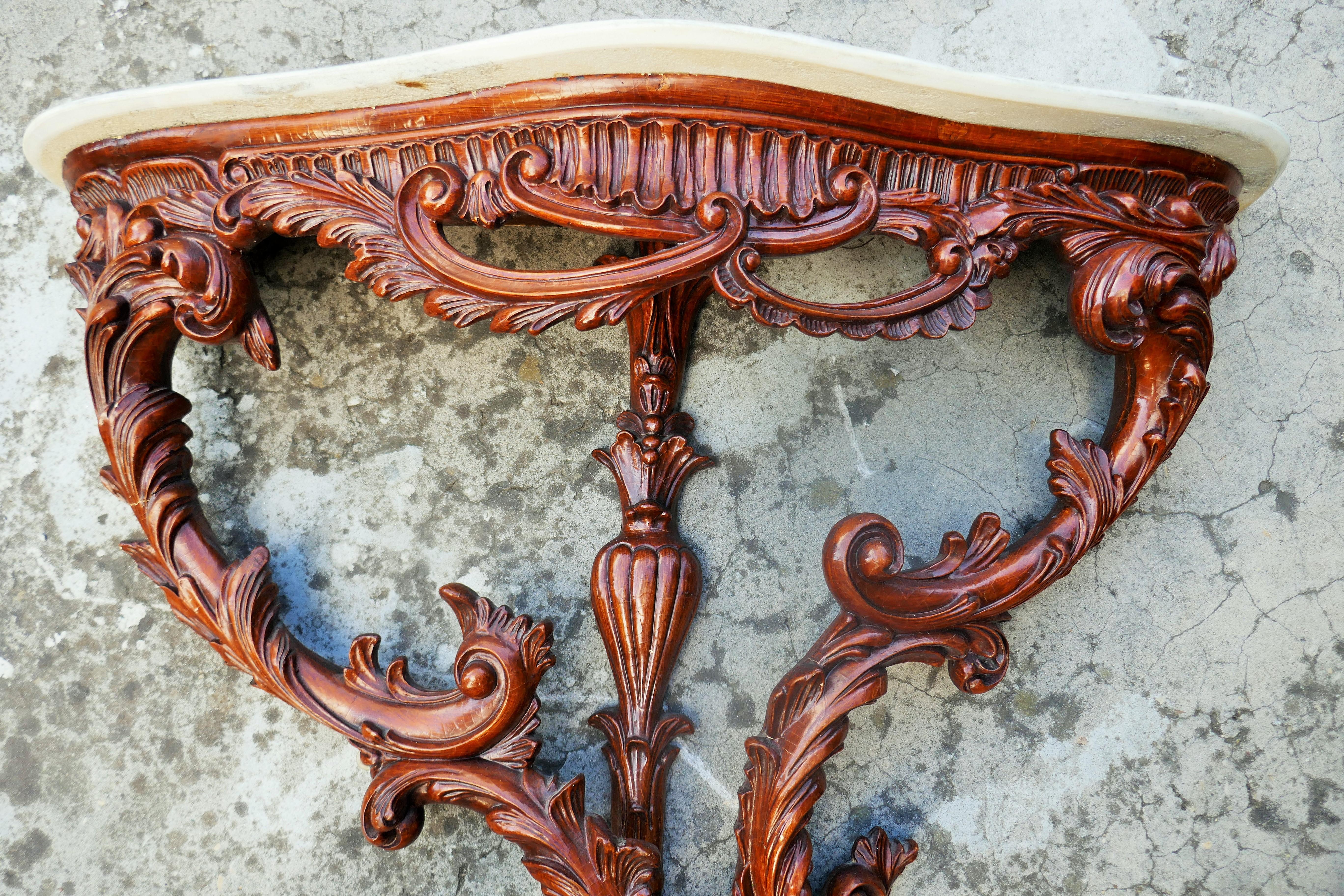 Miroir et console de style rococo en vente 9