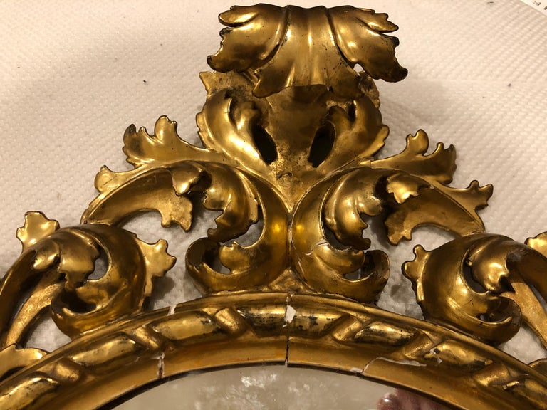 Carved Rococo Style Mirror, Germany 19th Century