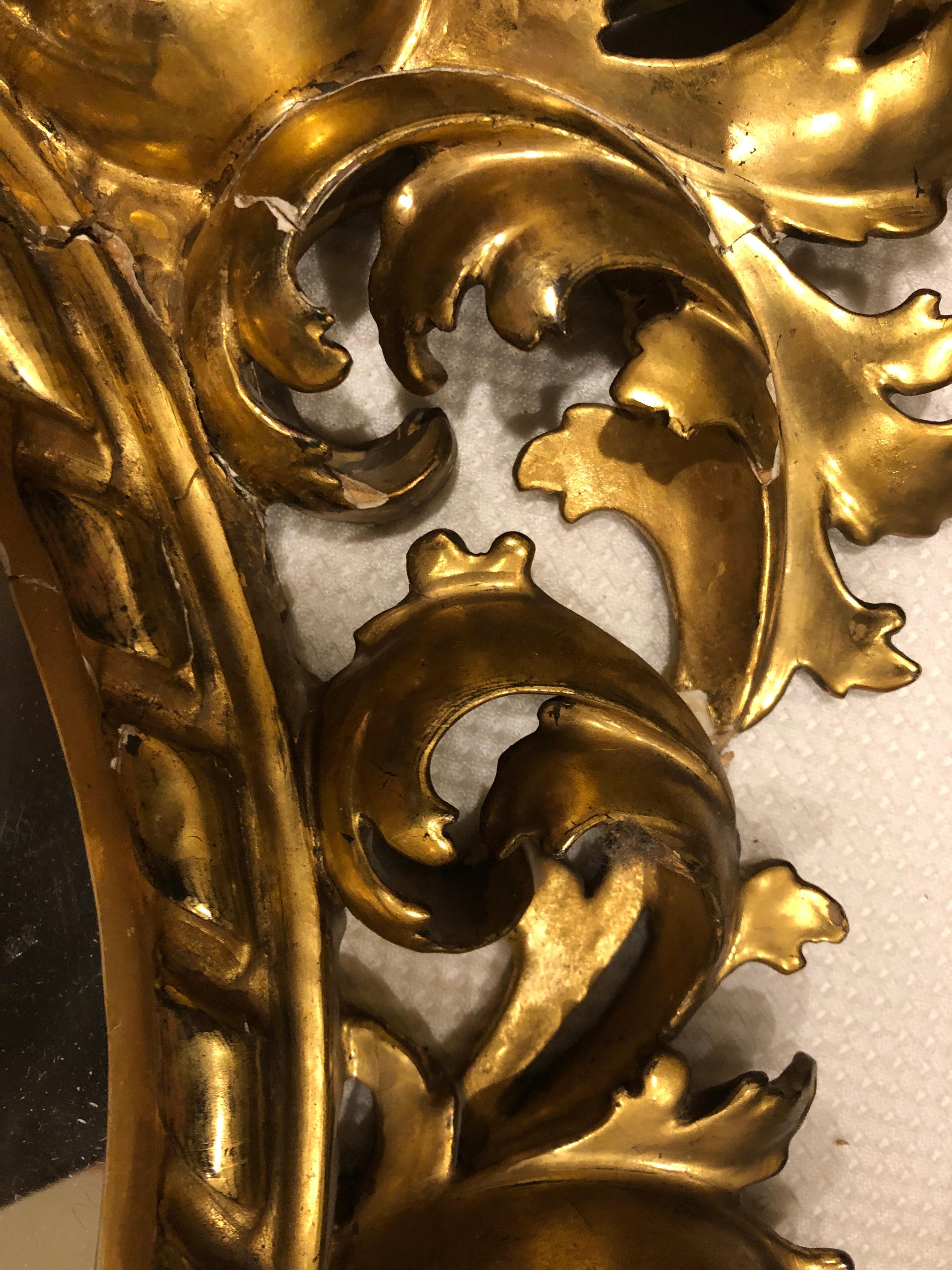 Carved Rococo Style Mirror, Germany 19th Century