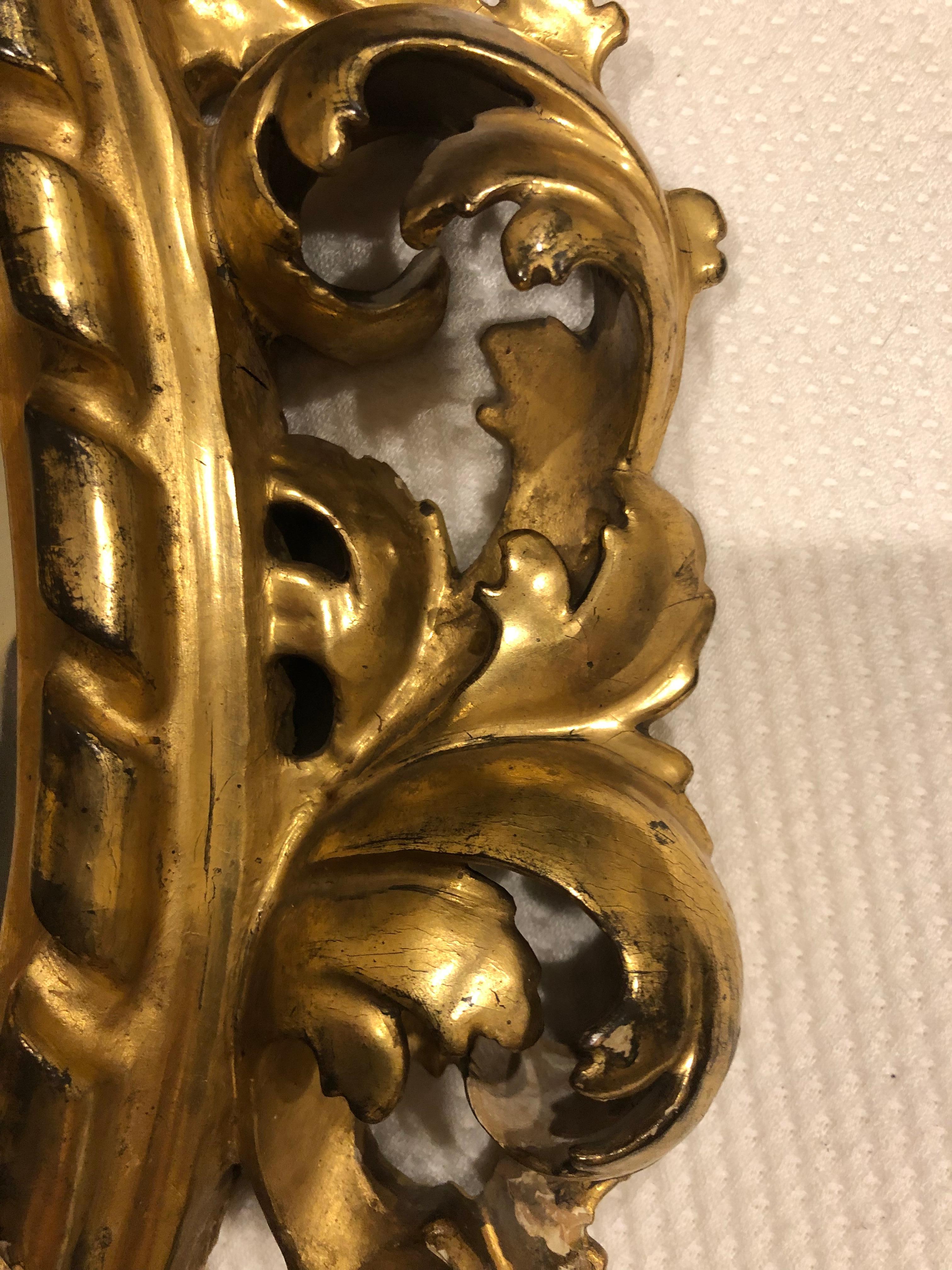 Rococo Style Mirror, Germany 19th Century In Fair Condition In Belmont, MA