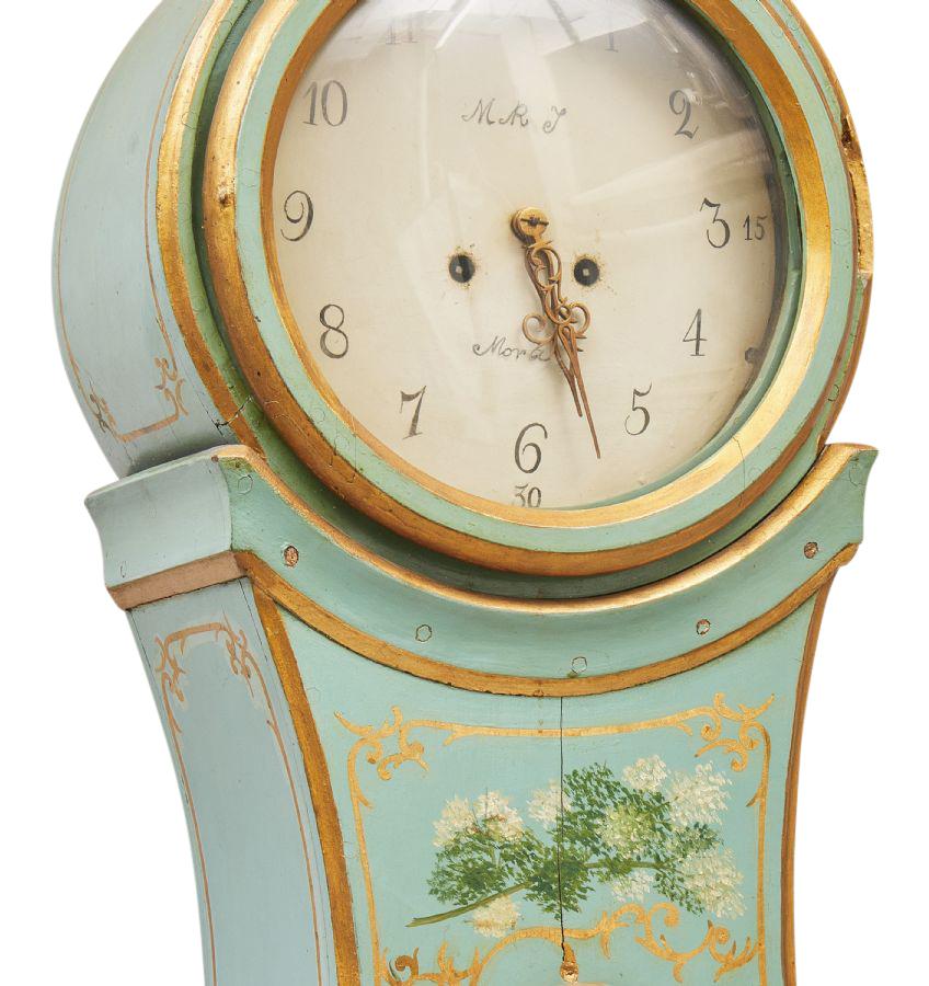 Gustavien Horloge Mora de style rococo des années 1700