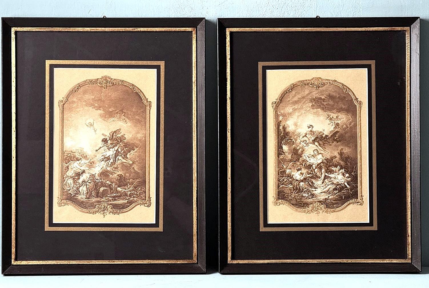 We kindly invite you to read the full description, as we strive to provide detailed technical and historical information to ensure the authenticity of our items.
These are refined and elegant French prints with mythological subjects, taken from an