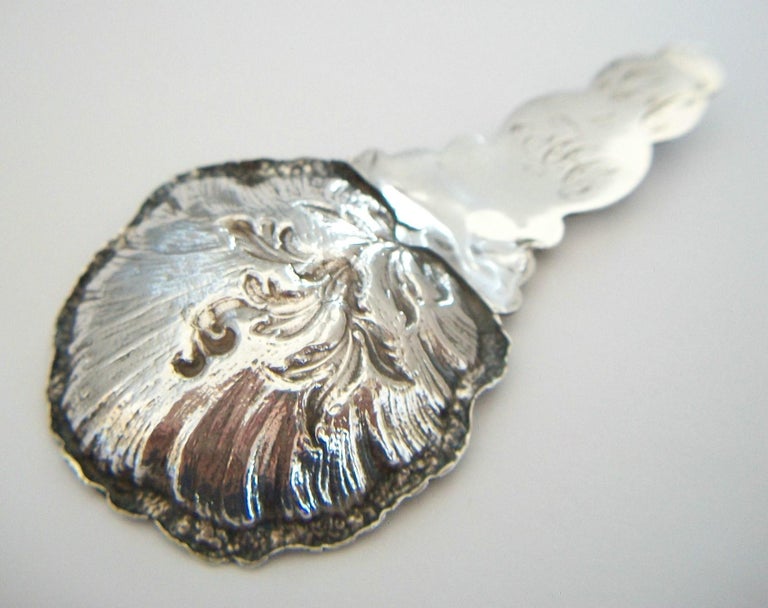 Rococo Style Repousse Silver Plate Tea Caddy Spoon, U.K., Mid-19th ...
