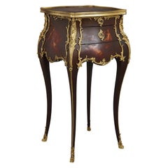 Antique Rococo Style Side Table with Vernis Martin Decoration and Gilt Bronze Mounts