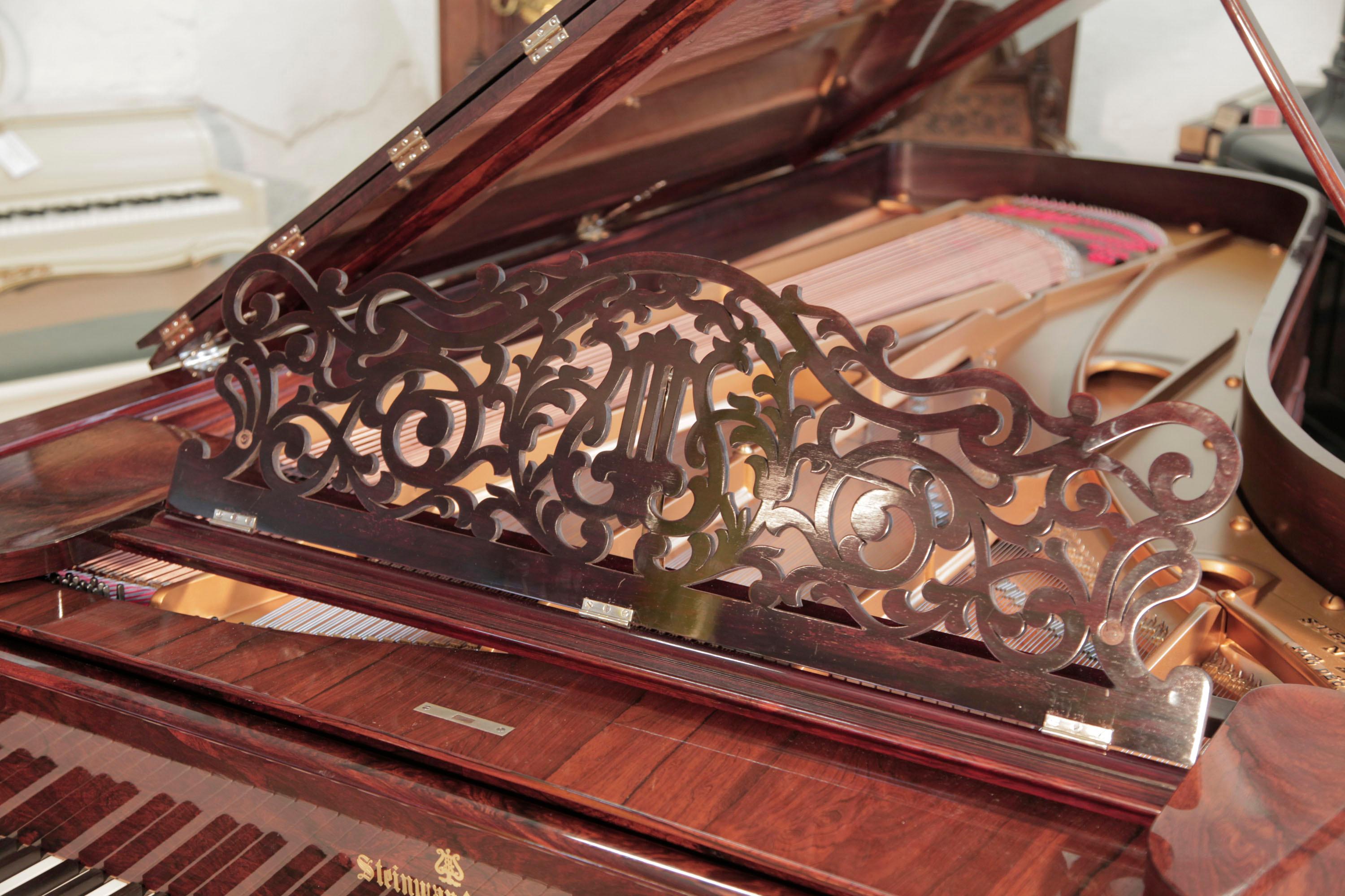 German Rococo Style Steinway Centennial Concert Grand Carved Rosewood For Sale