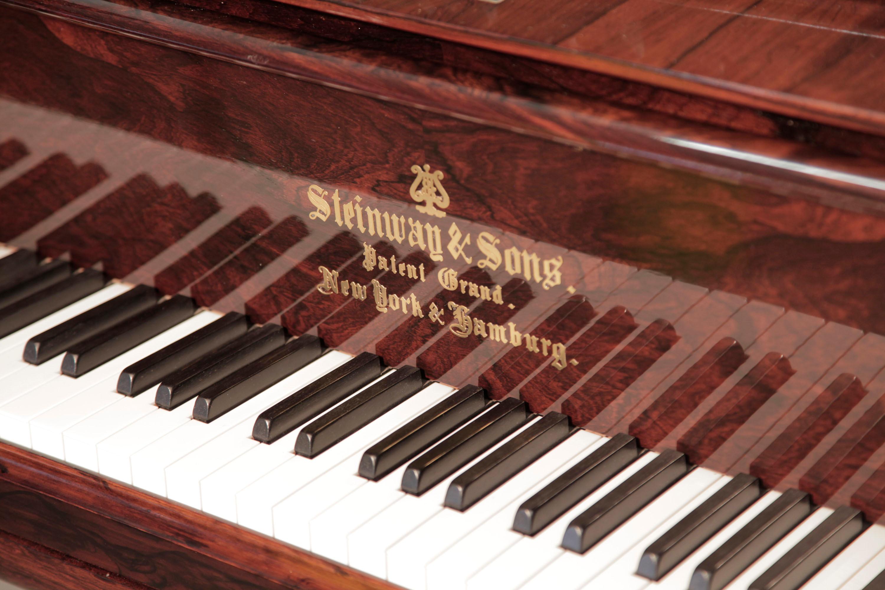 19th Century Rococo Style Steinway Centennial Concert Grand Carved Rosewood For Sale