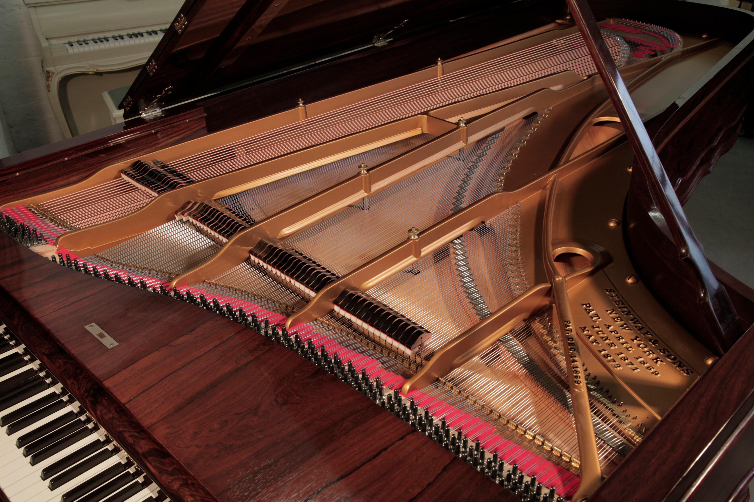 Rococo Style Steinway Centennial Concert Grand Carved Rosewood For Sale 2