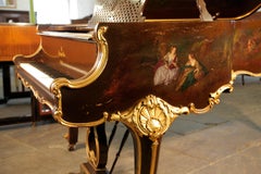 Rococo Style Steinway Model B Grand Piano Hand-Painted Scenes Fete Galante
