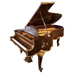 Rococo Style Steinway Model B Grand Piano Hand-Painted Scenes Fete Galante