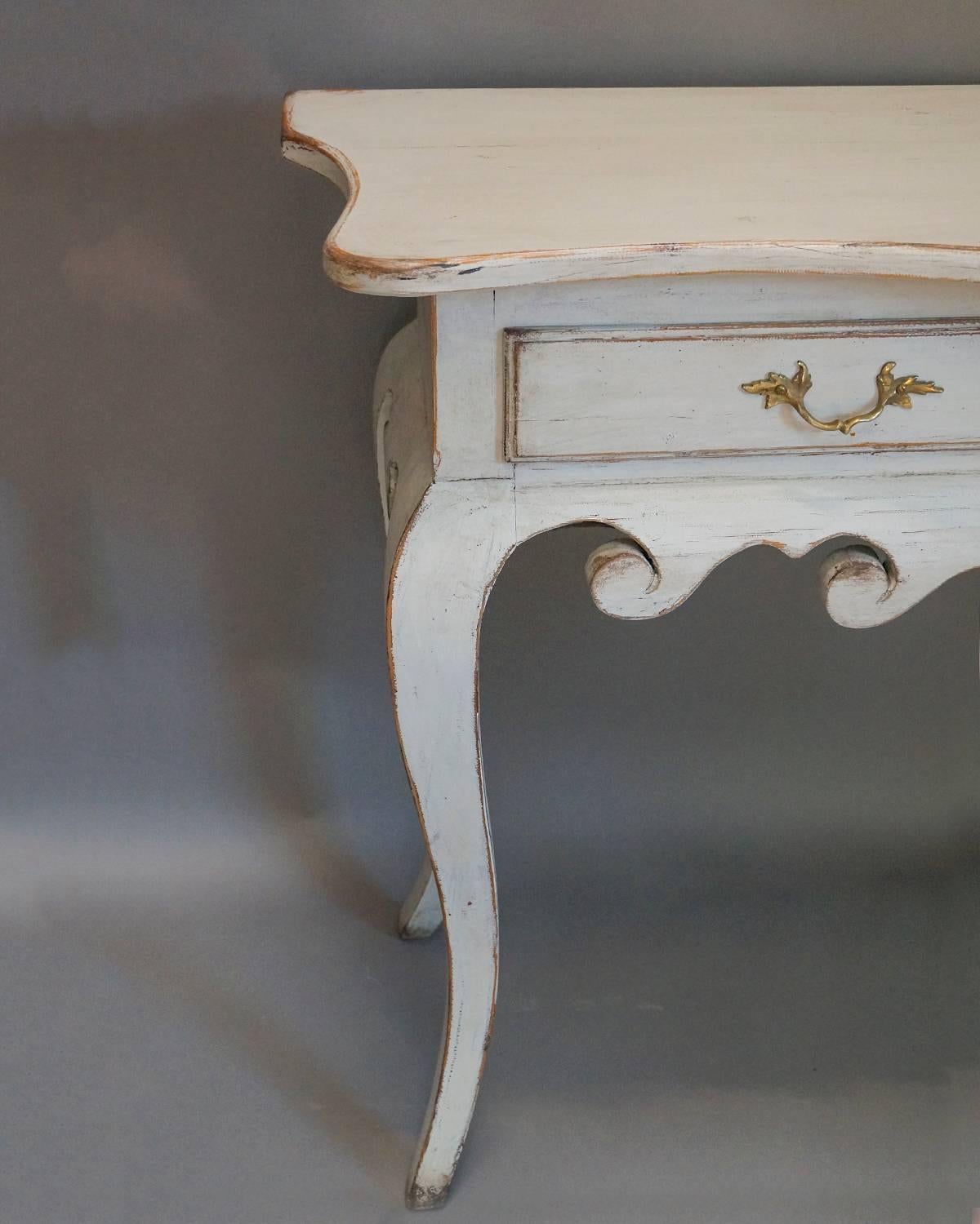 Carved Rococo Style Swedish Console Table