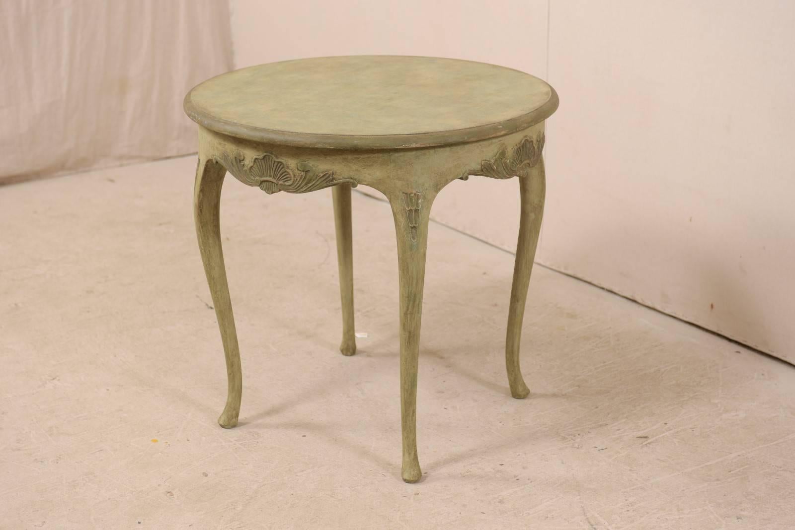 round painted table