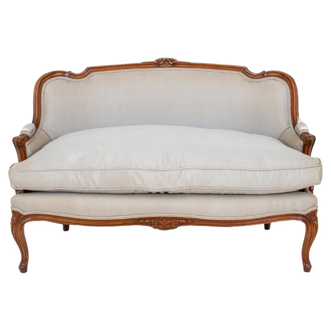 Rococo Style Upholstered Love Sofa For Sale