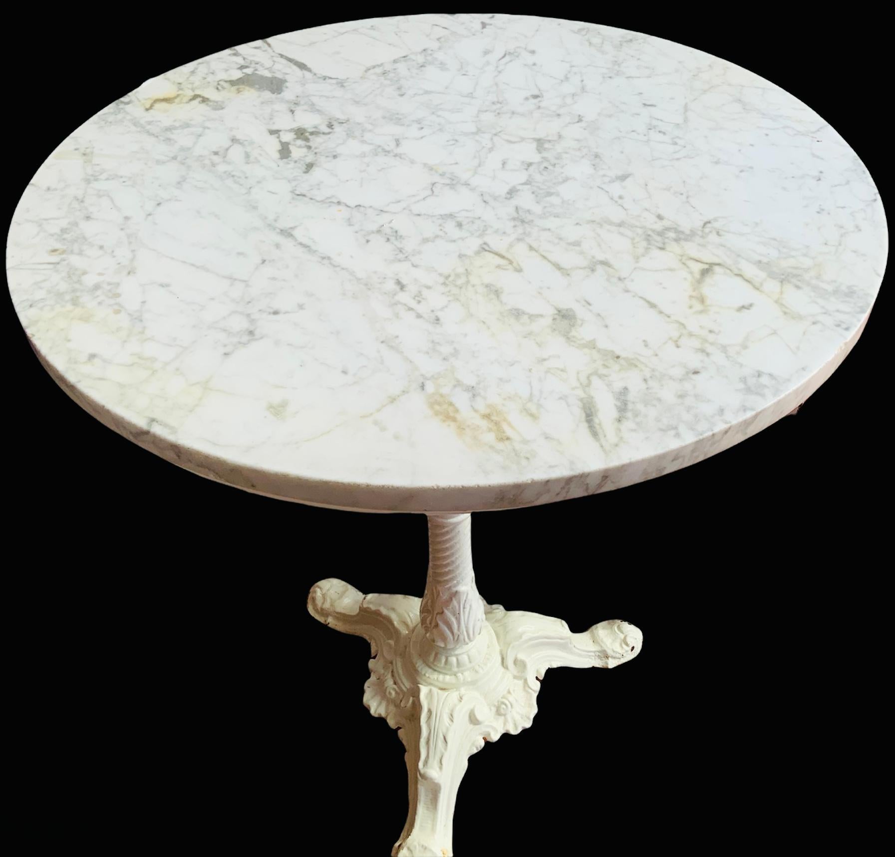 marble bistro table
