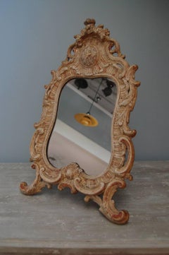 Rococo Table Mirror, Origin, Stockholm, Sweden, circa 1750