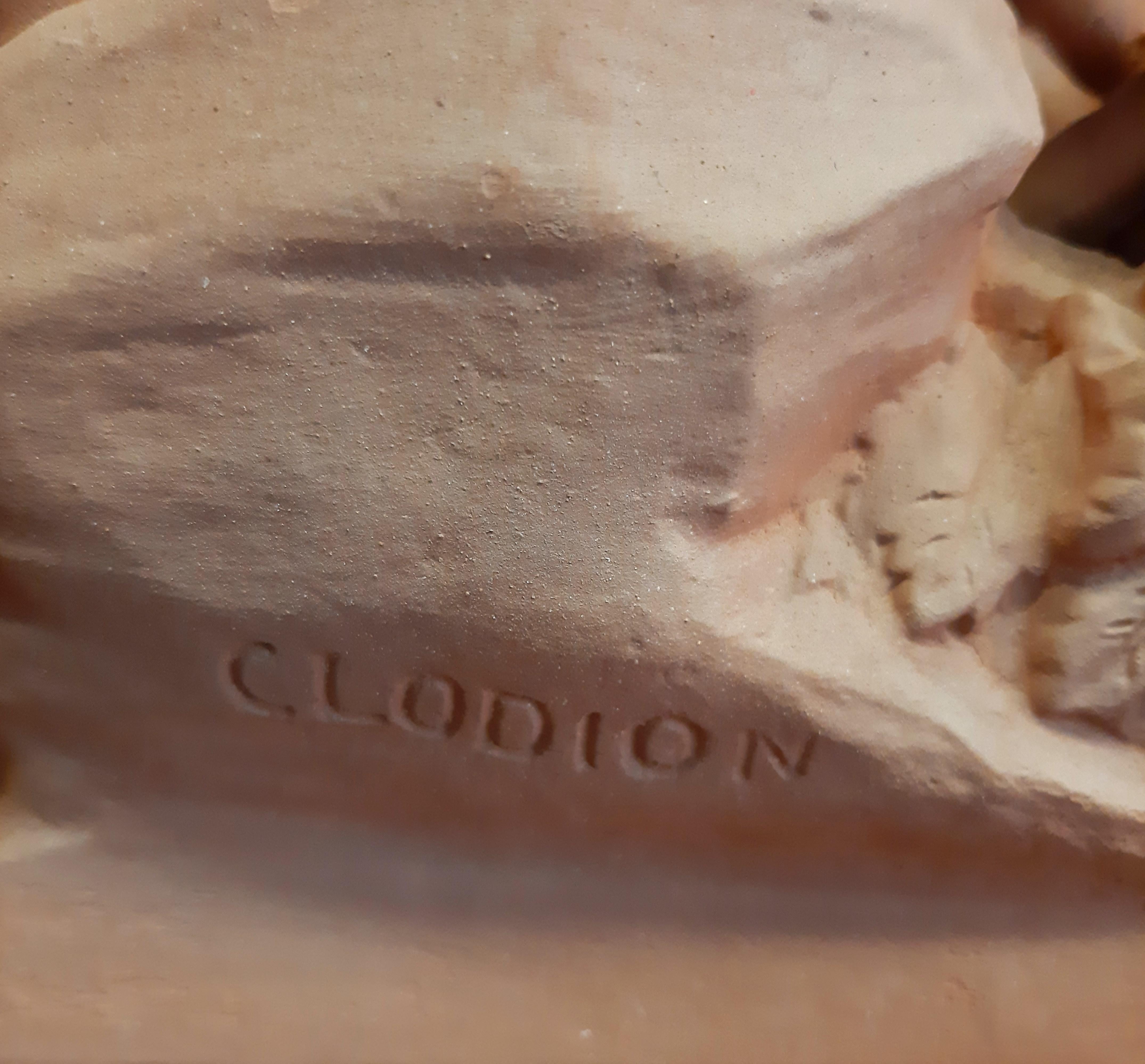 Rococo Terracotta sulpture of Female Faun with Faun children, Clodion In condizioni buone in vendita a Dresden, DE