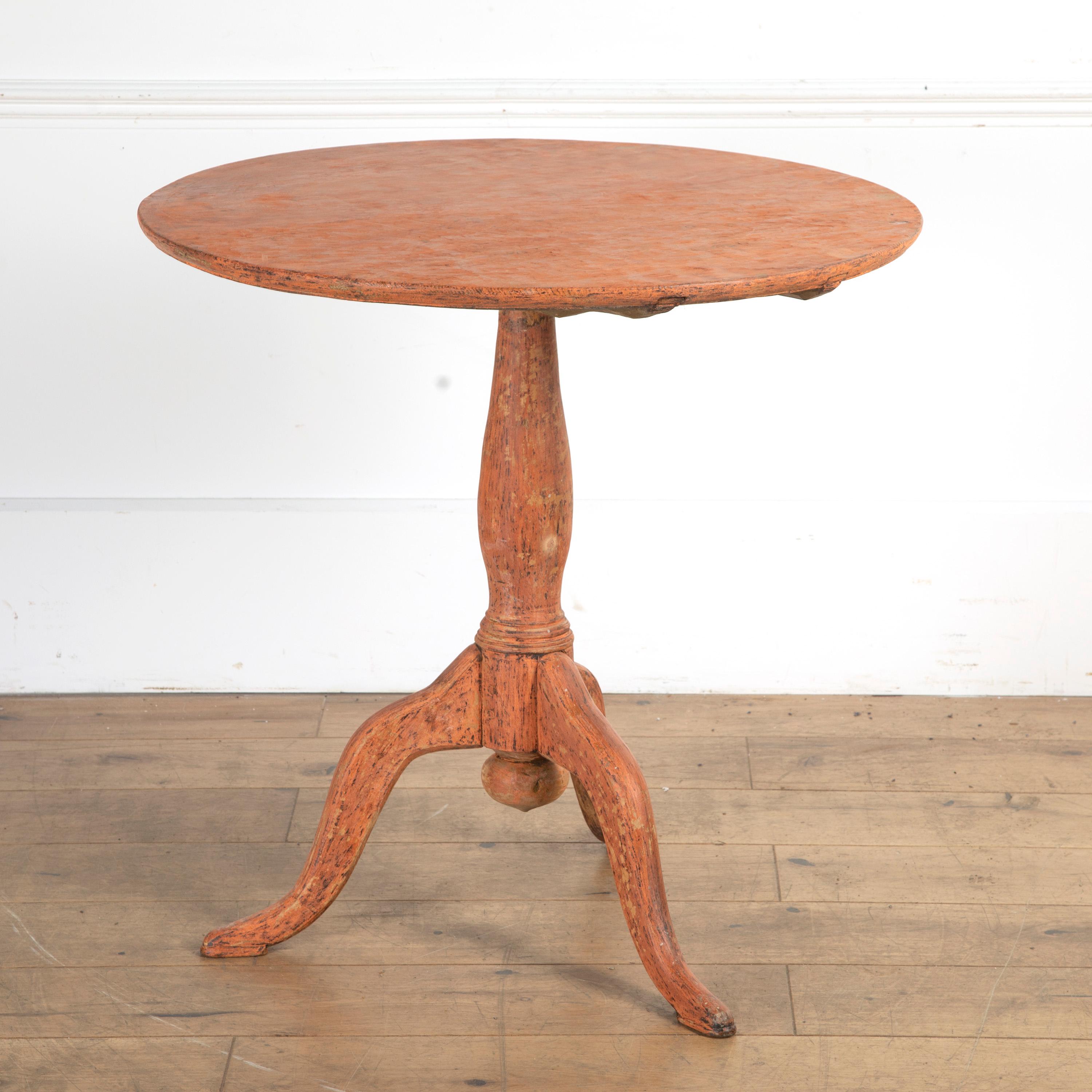 Pine Rococo Tilt Top Table For Sale