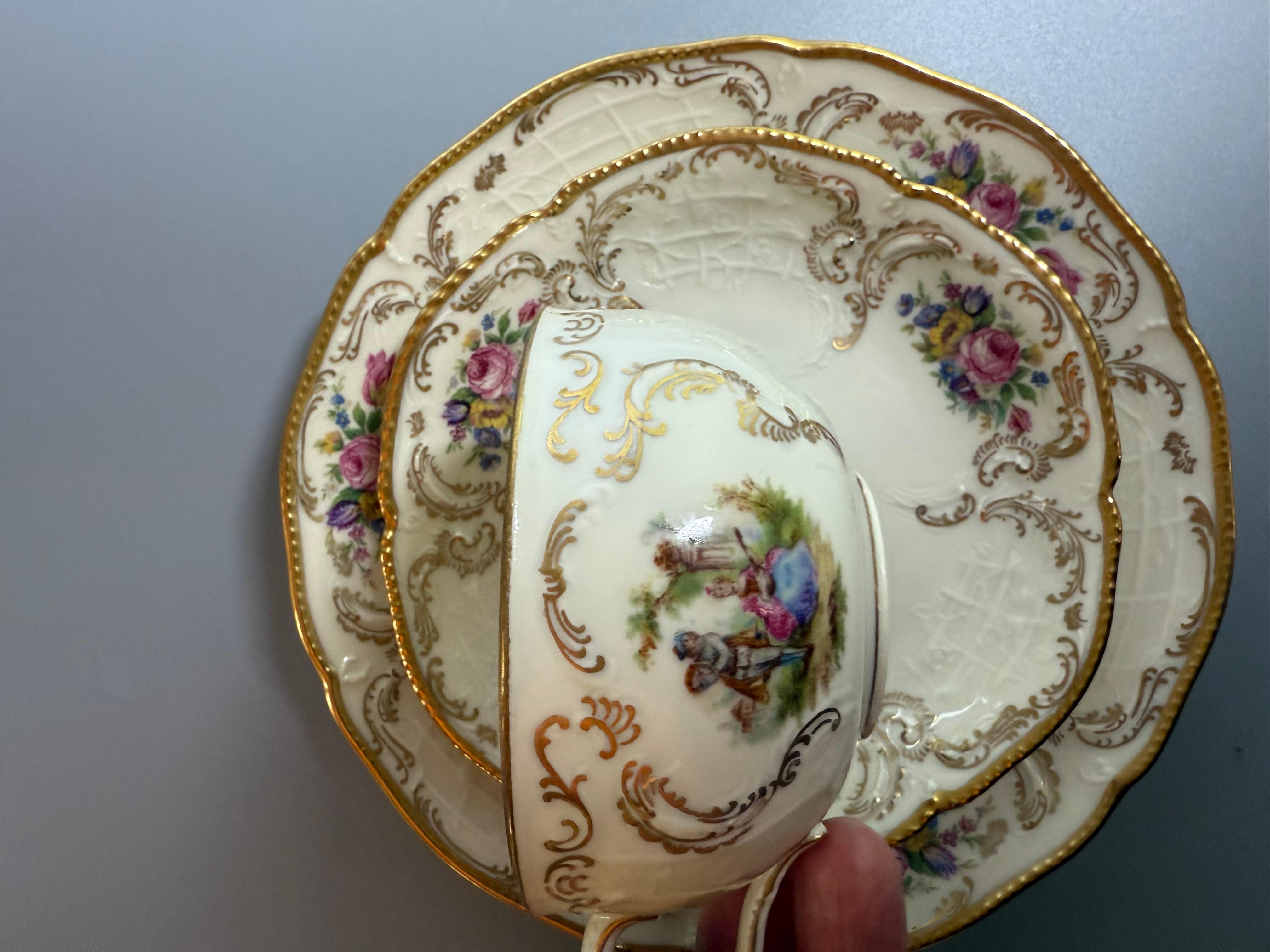Rococó Vintage juego de café/té Rosenthal Sanssouci Años 30 en venta 3