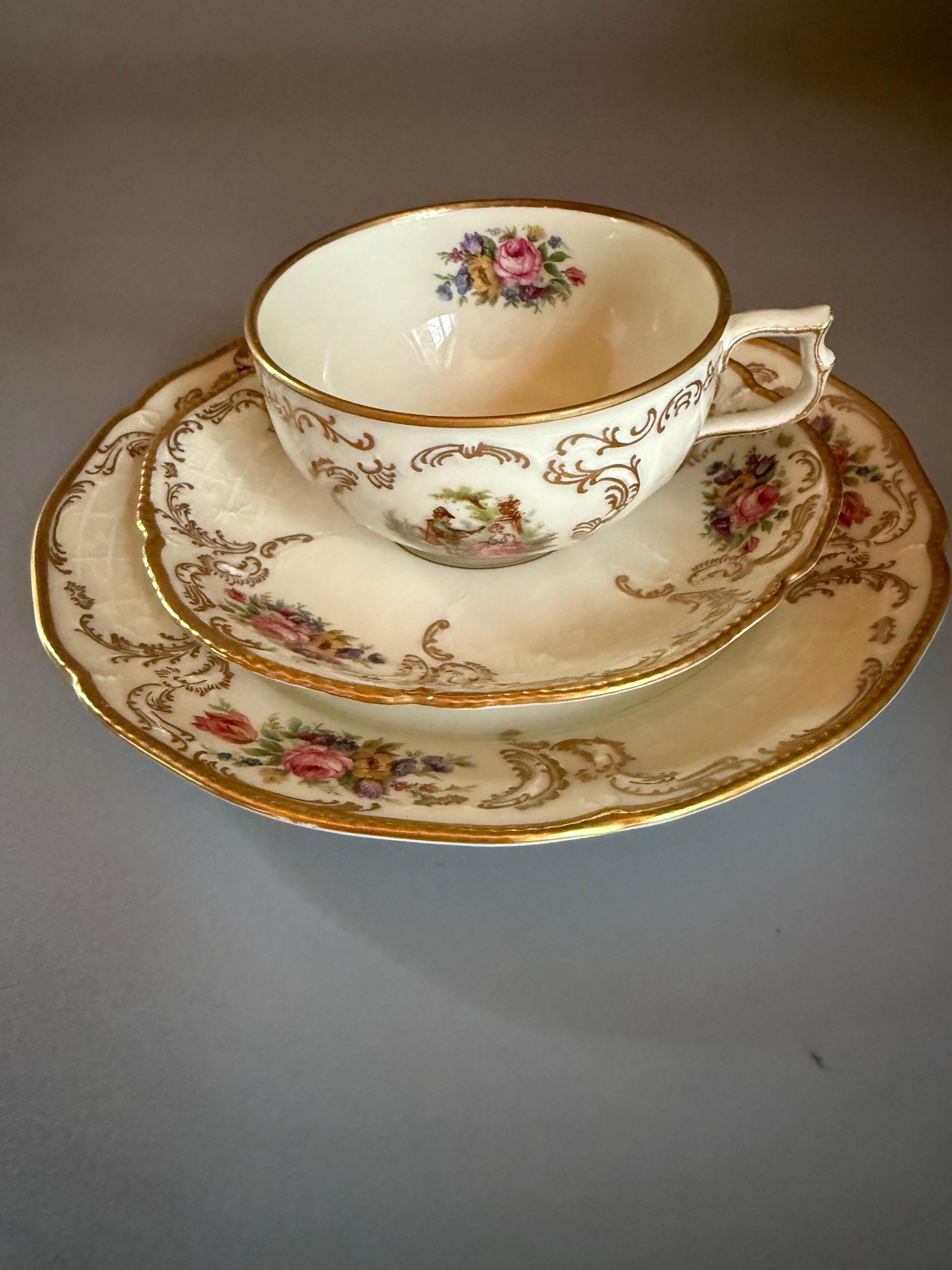 Rococó Vintage juego de café/té Rosenthal Sanssouci Años 30 en venta 5