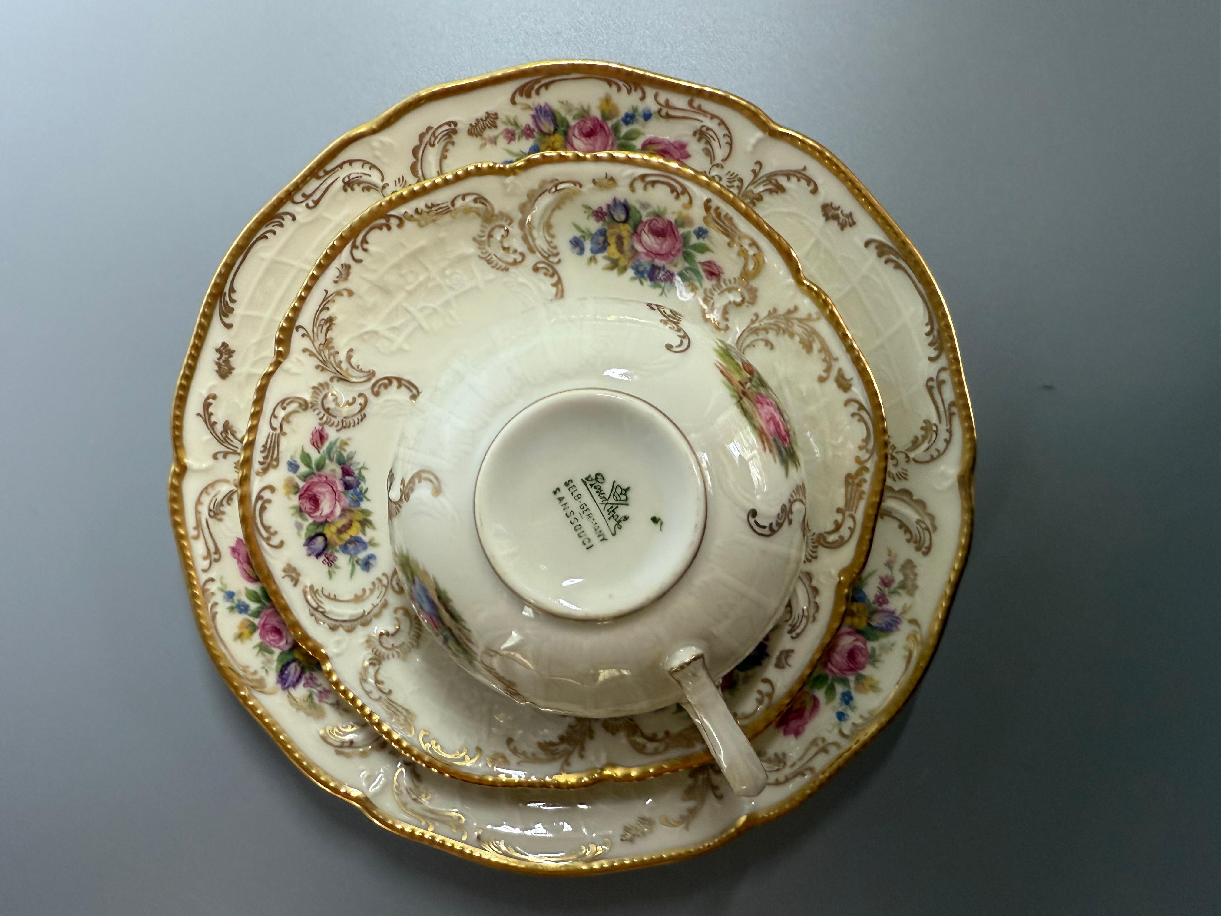 Rococó Vintage juego de café/té Rosenthal Sanssouci Años 30 en venta 6