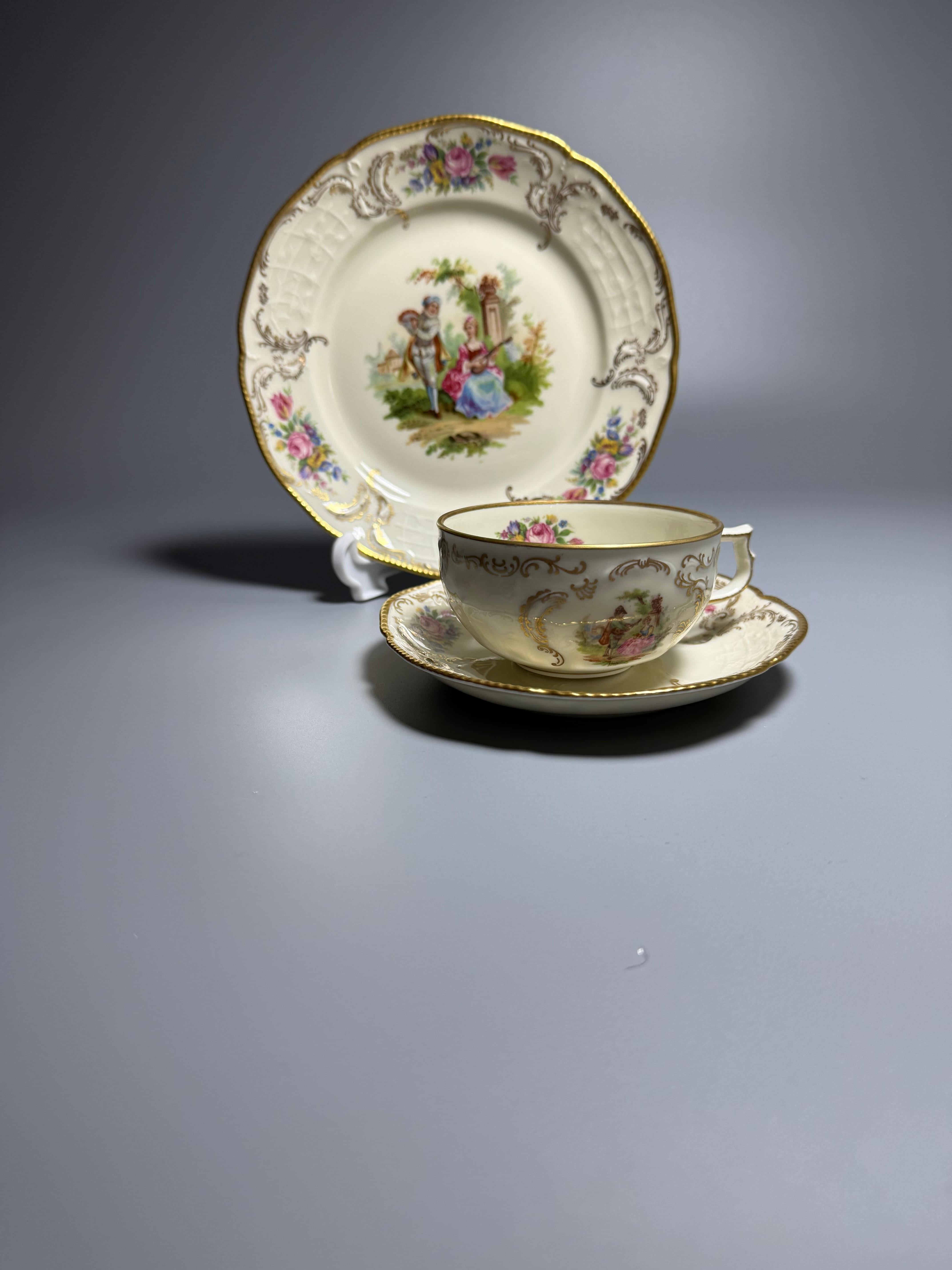 Rococó Vintage juego de café/té Rosenthal Sanssouci Años 30 mediados del siglo XX en venta