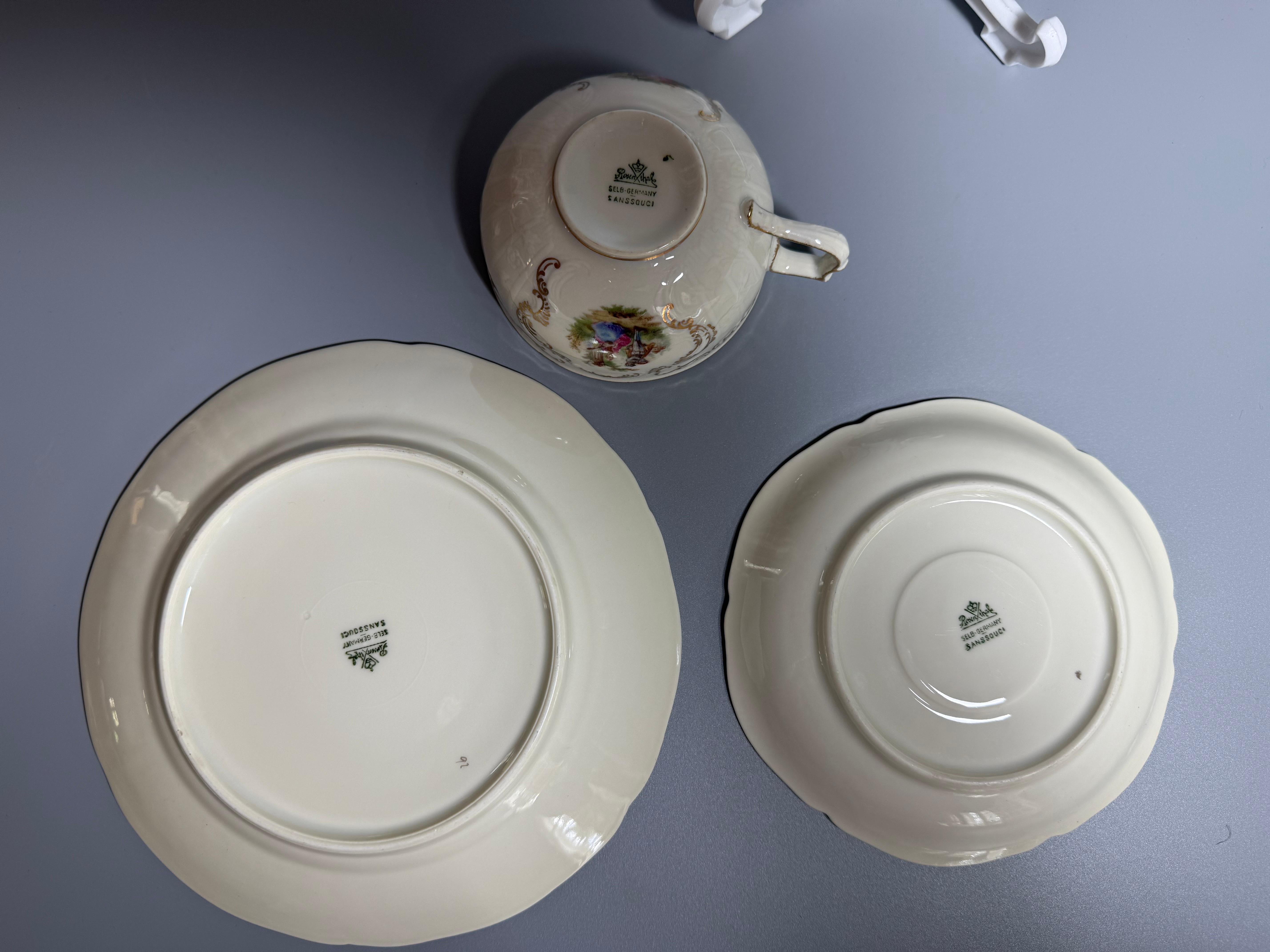 Rococó Vintage juego de café/té Rosenthal Sanssouci Años 30 en venta 1