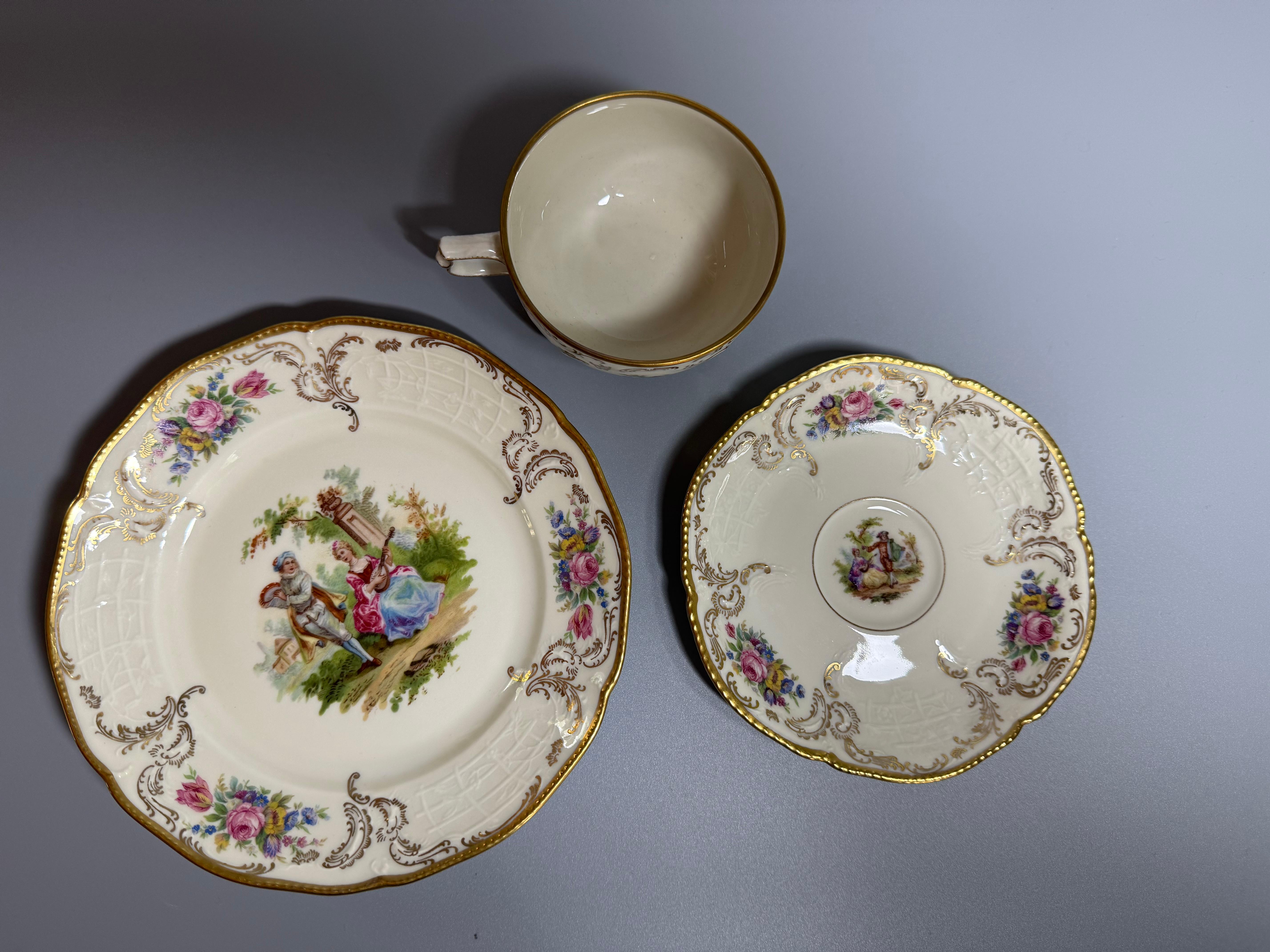 Rococó Vintage juego de café/té Rosenthal Sanssouci Años 30 en venta 2