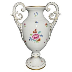 Rococo Vintage Herend Large 2 - Handled Vase Hand-painted