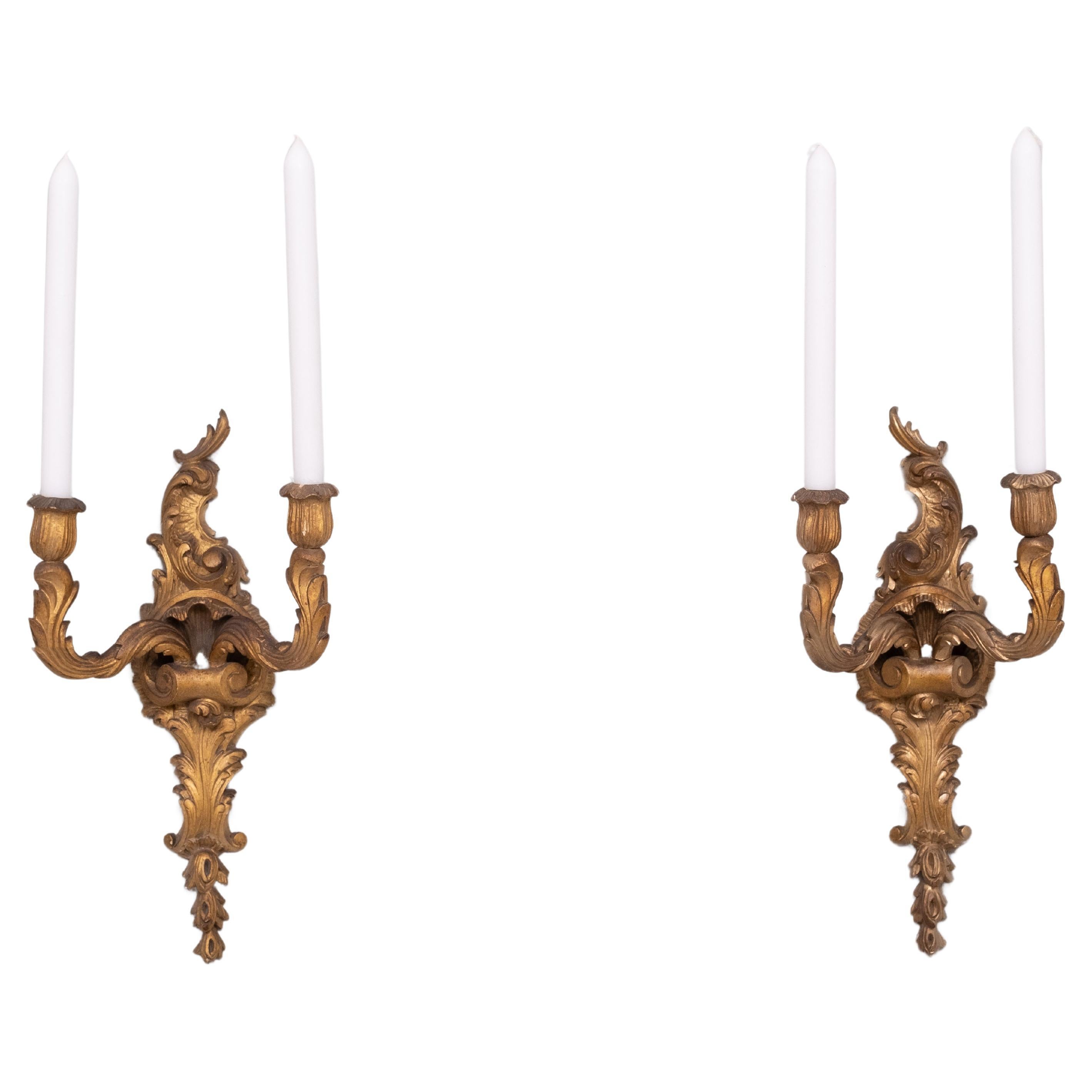Rococo Wall sconces candles  1920s France