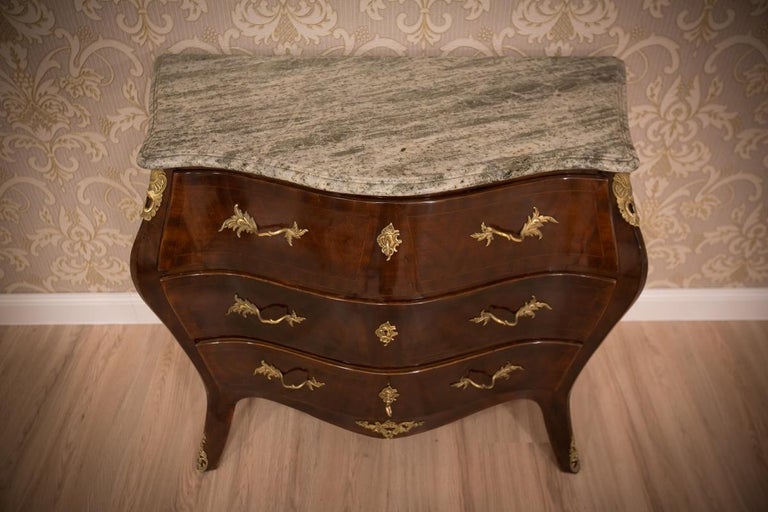 Rococo Walnut Bombe Dresser, circa 1900 at 1stDibs