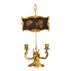 Rococo Wood Panel Candelabrum