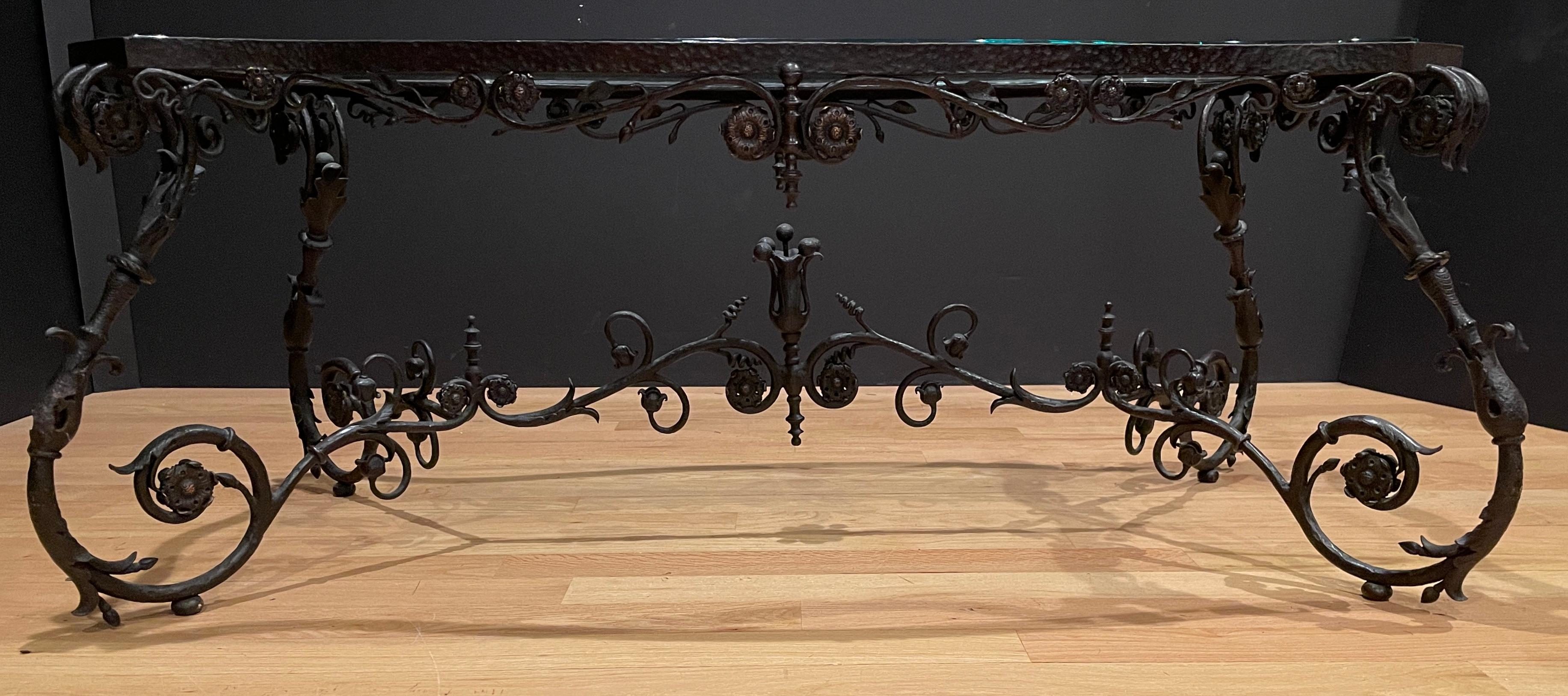 Hand Wrought Iron Low Table For Sale 5