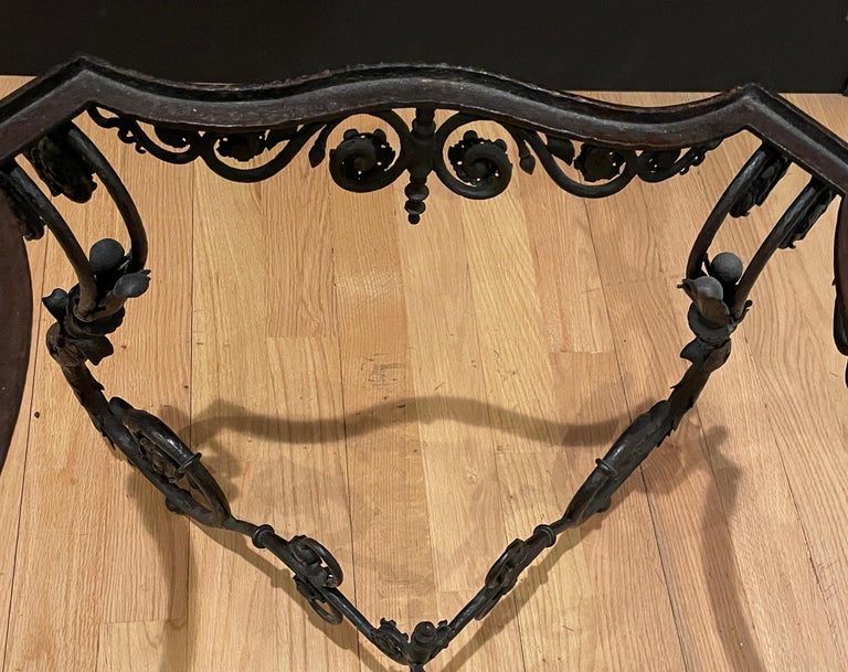 Rococo Wrought Iron Low Table For Sale 1