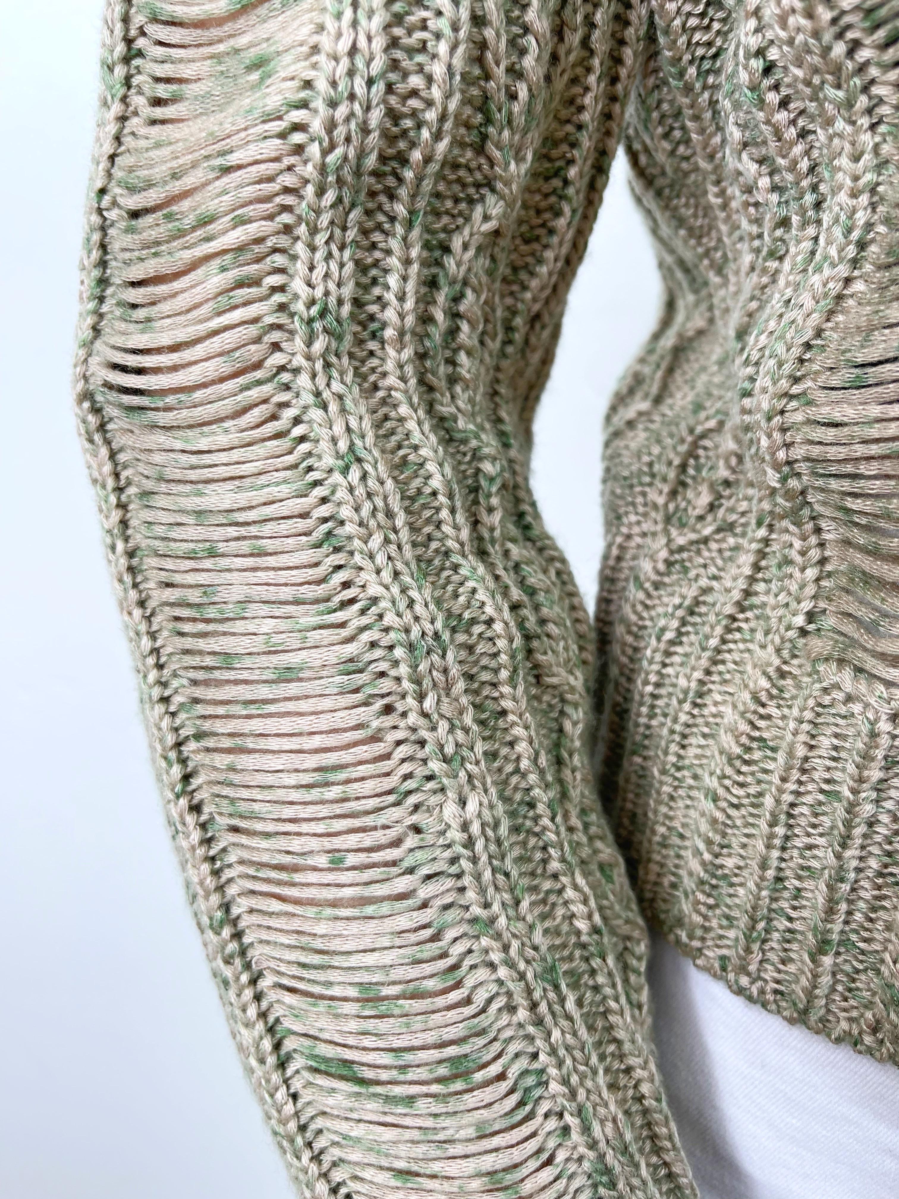 Chaqueta acrílica recortada verde caqui Rodarte for Opening Ceremony talla grande en venta 7