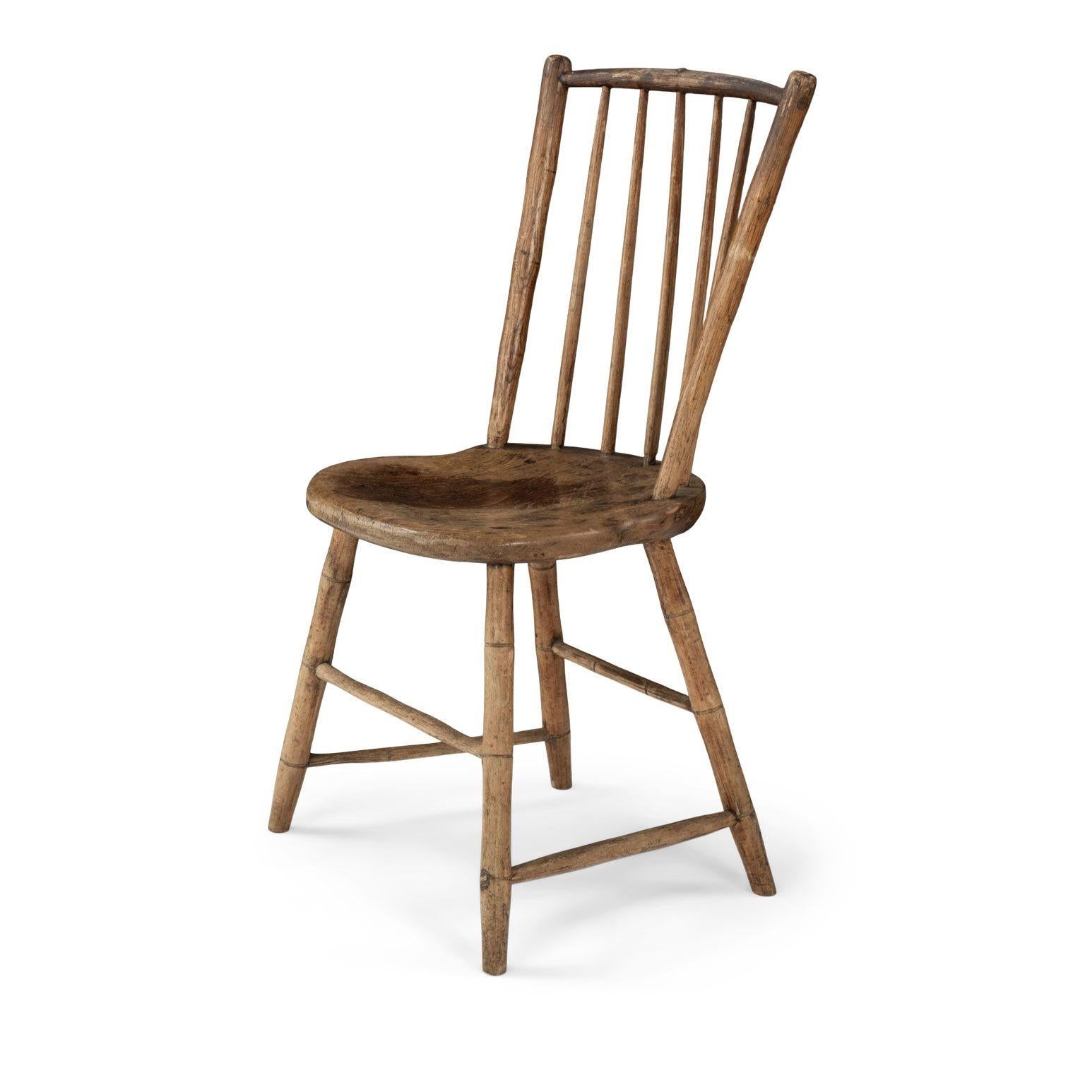 Iron Rod-Back Windsor Side Chair For Sale