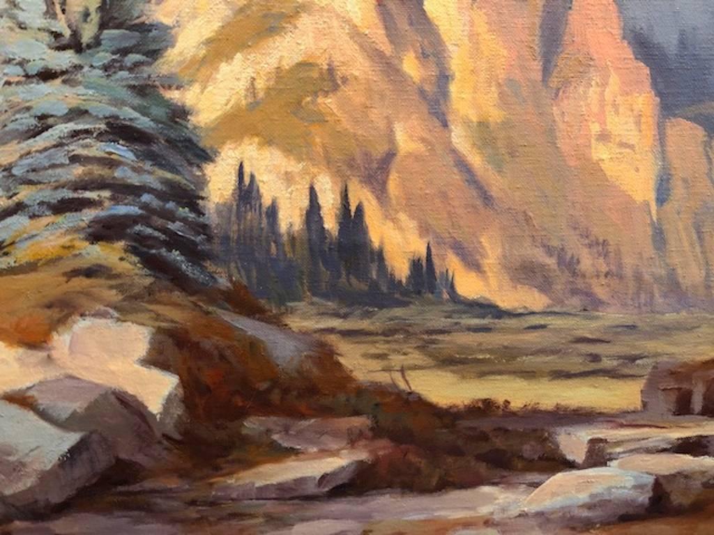 Mountain Landscape - Other Art Style Painting by Rod Goebel