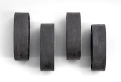 Machine Artifact: Rings - Contemporary Wall Sculpture in Black Wood
