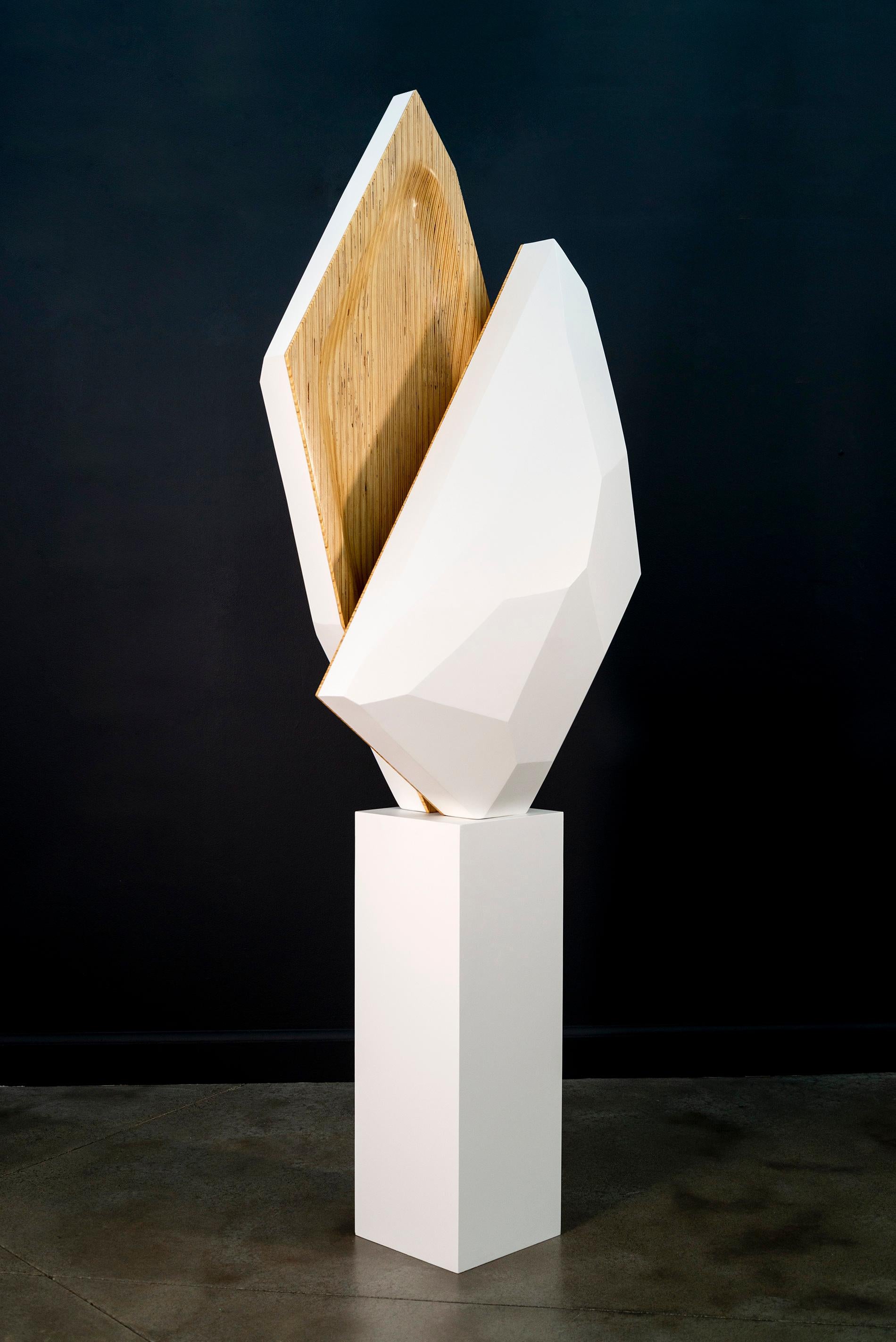 Sailing Arcs - tall, modern, contemporary, abstract, wood, fibreglass, sculpture